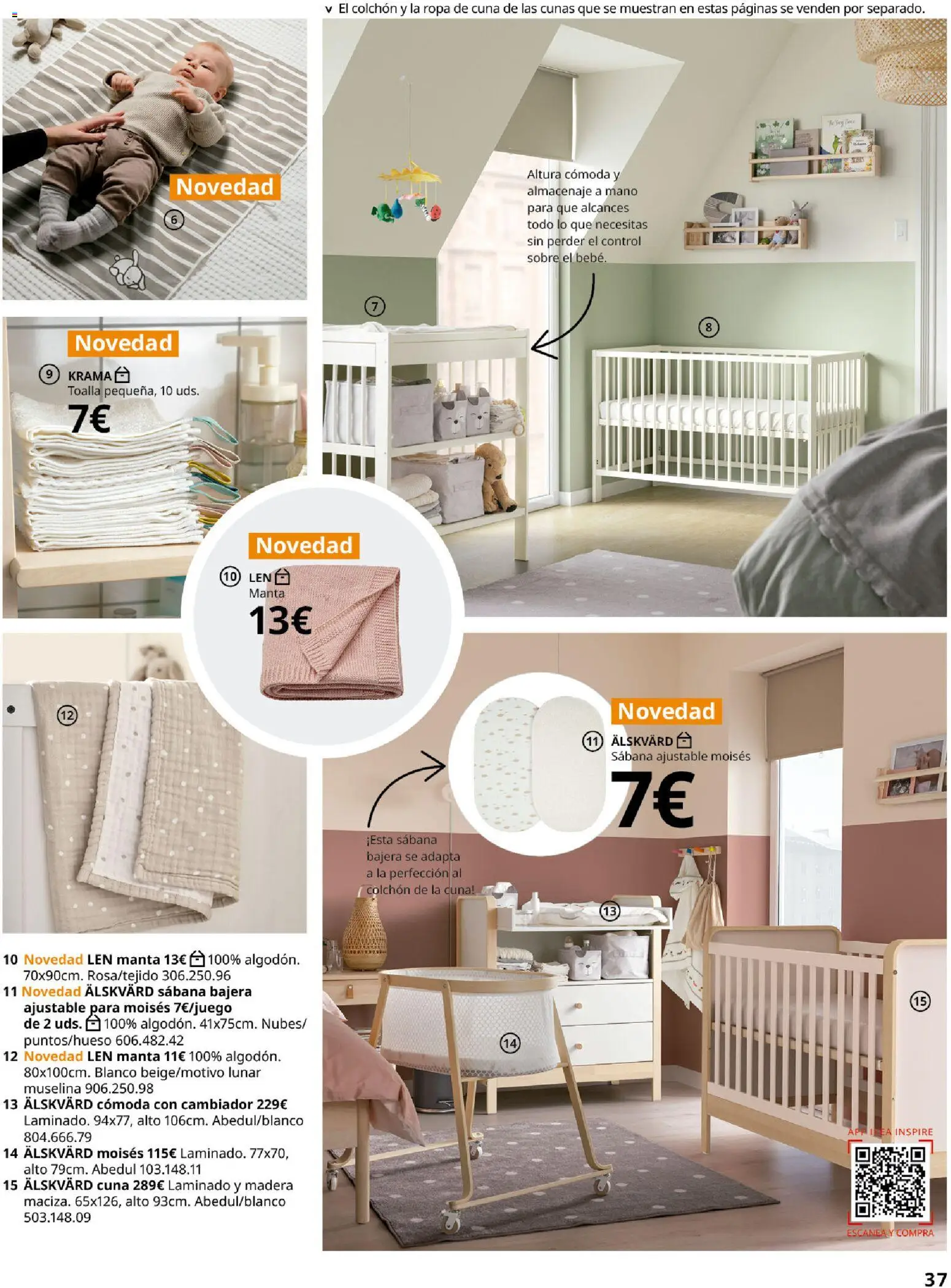 IKEA - Niños │ válido desde el 01/09/2026 | Página: 37 | Productos: Cómoda, Colchon, Ropa, Cuna