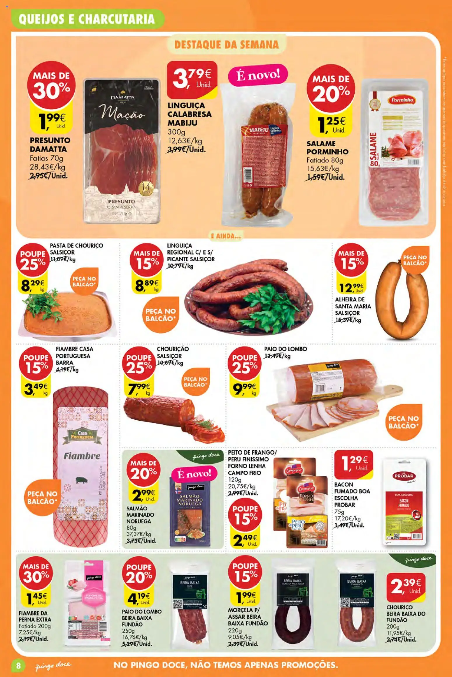 Pingo Doce Poupe Esta Semana Açores │ válido de 03/09/2026 | Página: 8 | Produtos: Peru, Cama, Lombo, Salame