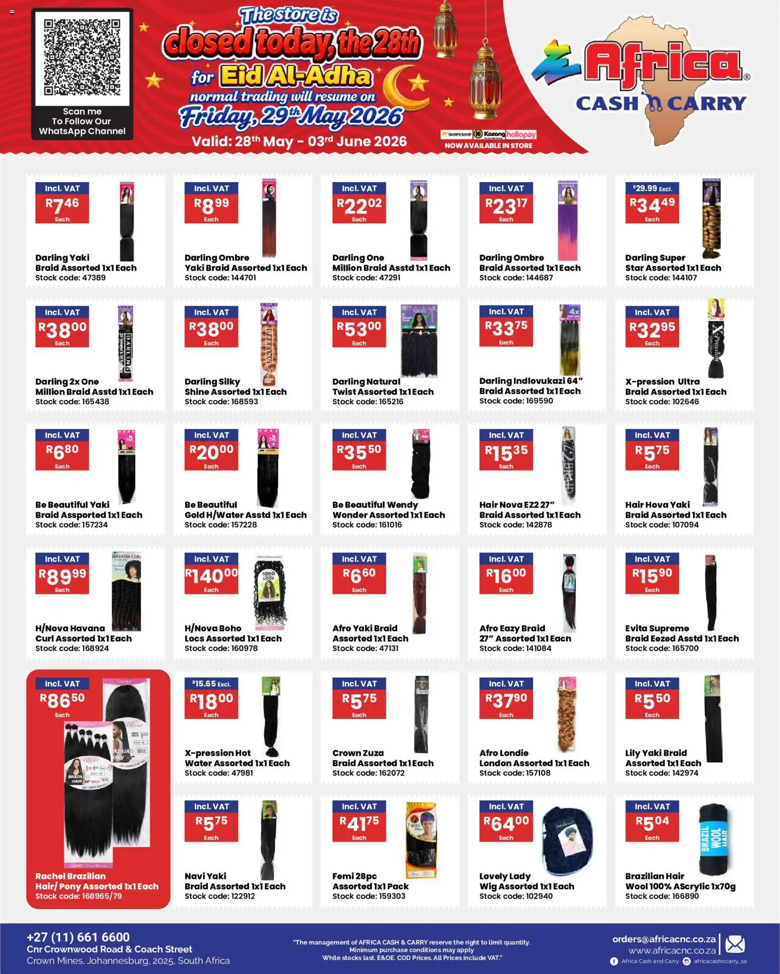 New Africa Cash & Carry catalogue – valid from 28.05.2026 | Page: 28 | Products: Stock, Water