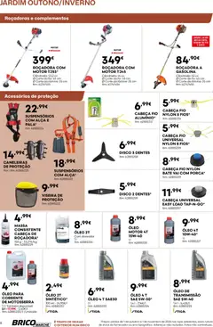 Pré-visualização BricoMarché folheto 14 - Catálogo de Jardim Outuno Inverno válido de 01/10/2026 | Página: 8 | Produtos: Roçadora, Motosserra, Óleo, Massa