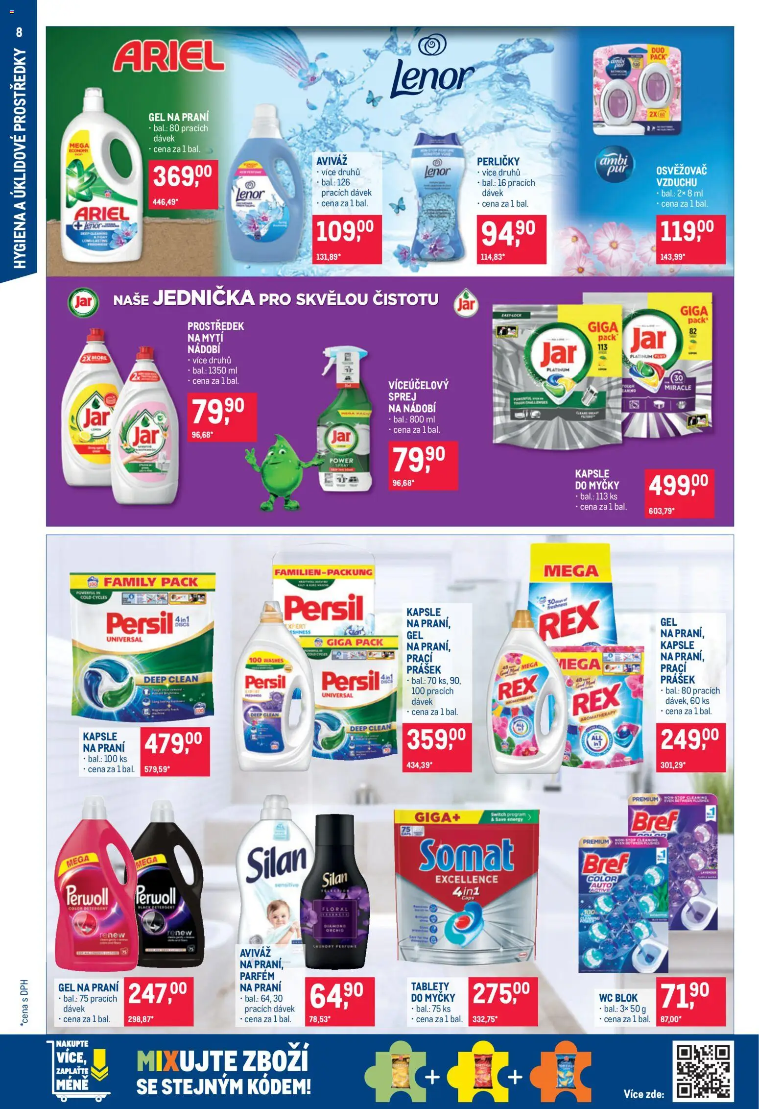 Makro leták - Nepotravinové zboží od 03.06.2026 | Strana: 8 | Produkty: Aviváž, Blok, Silan, Somat