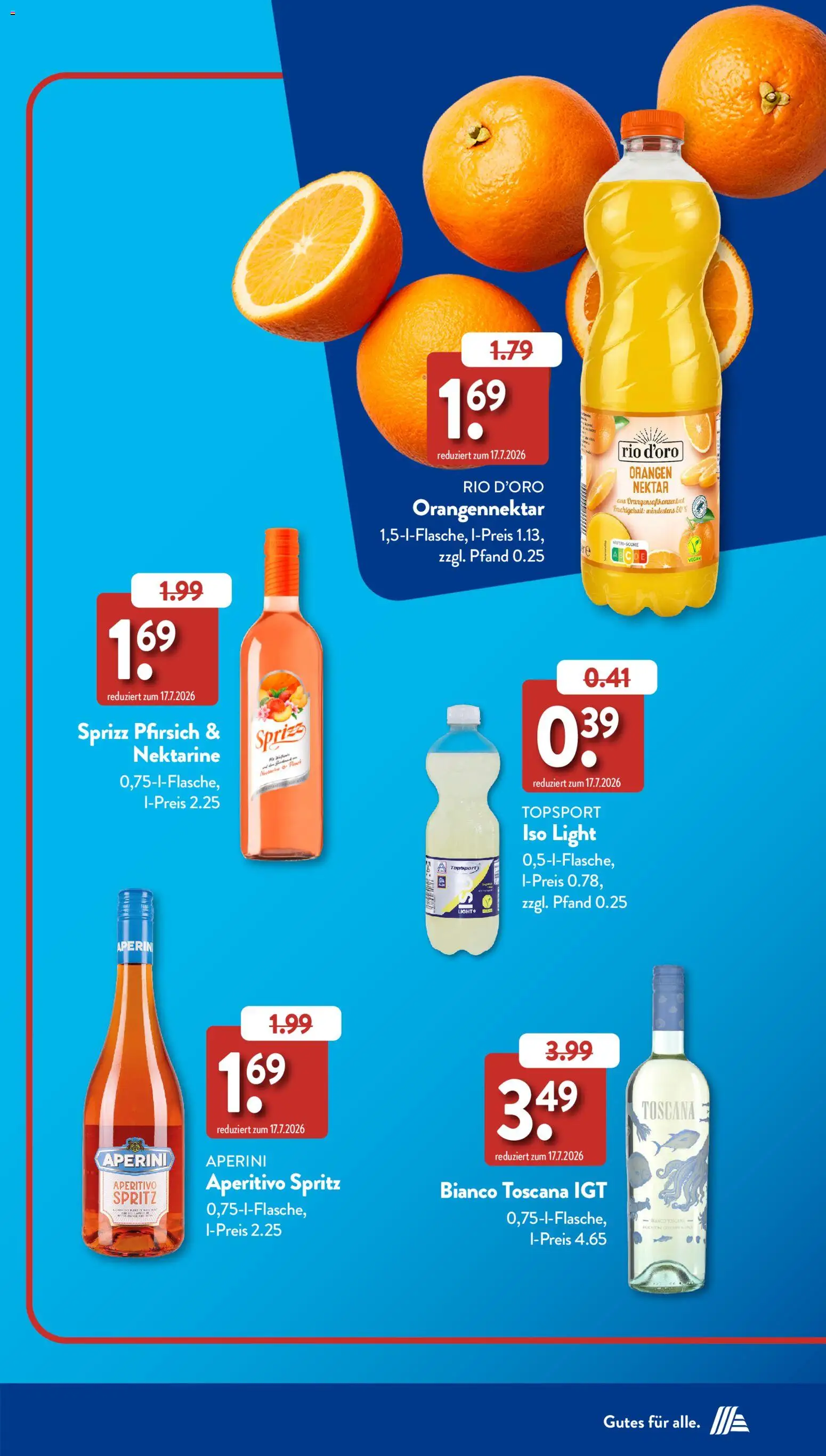Aldi Süd Sonderprospekt – gültig ab 23.07.2026 | Seite: 3 | Produkte: Orangen, Pfirsich, Nektarine