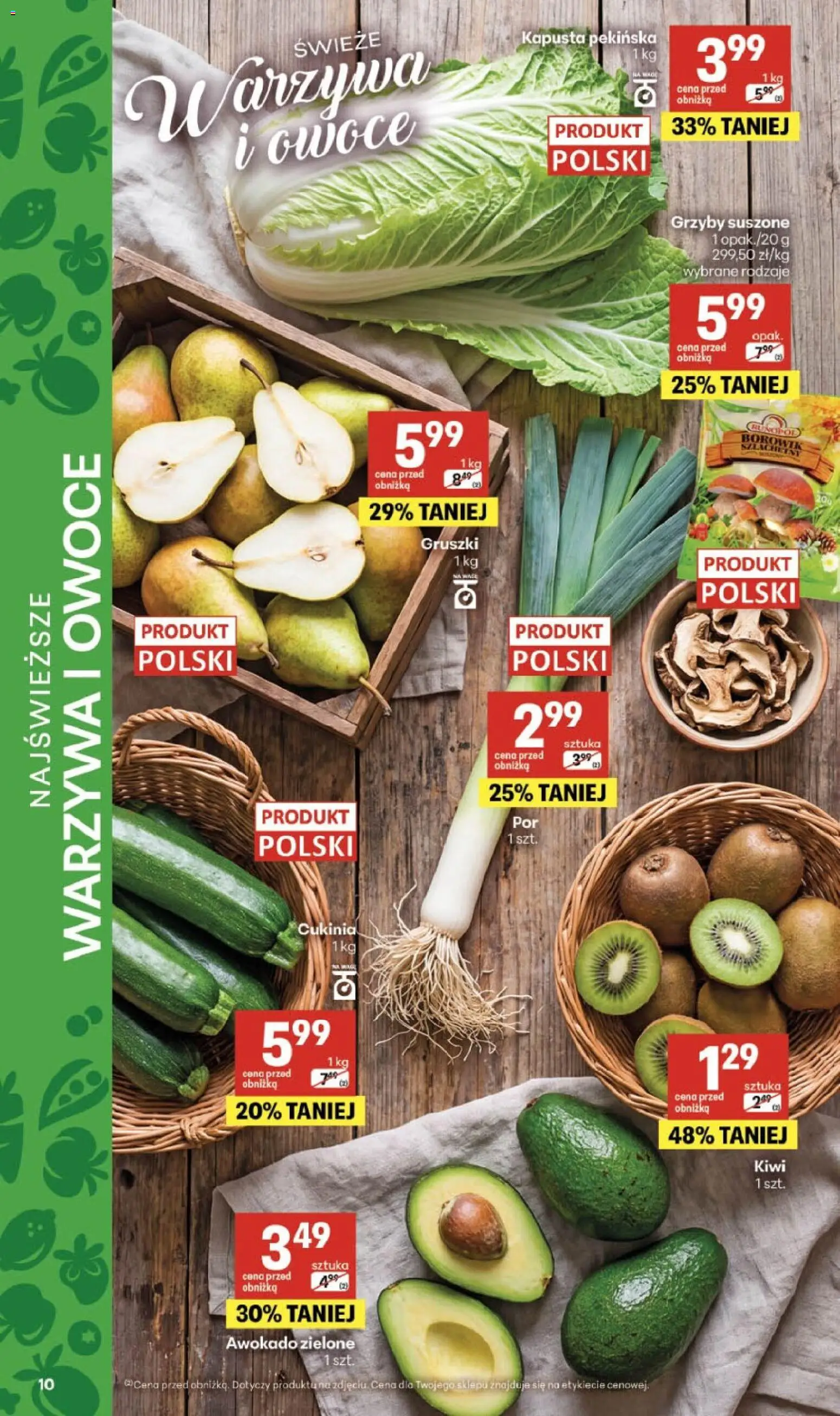 Delikatesy Centrum gazetka od 22.10.2026 | Strona: 10 | Produkty: Kapusta, Kapusta pekińska, Grzyby, Kiwi
