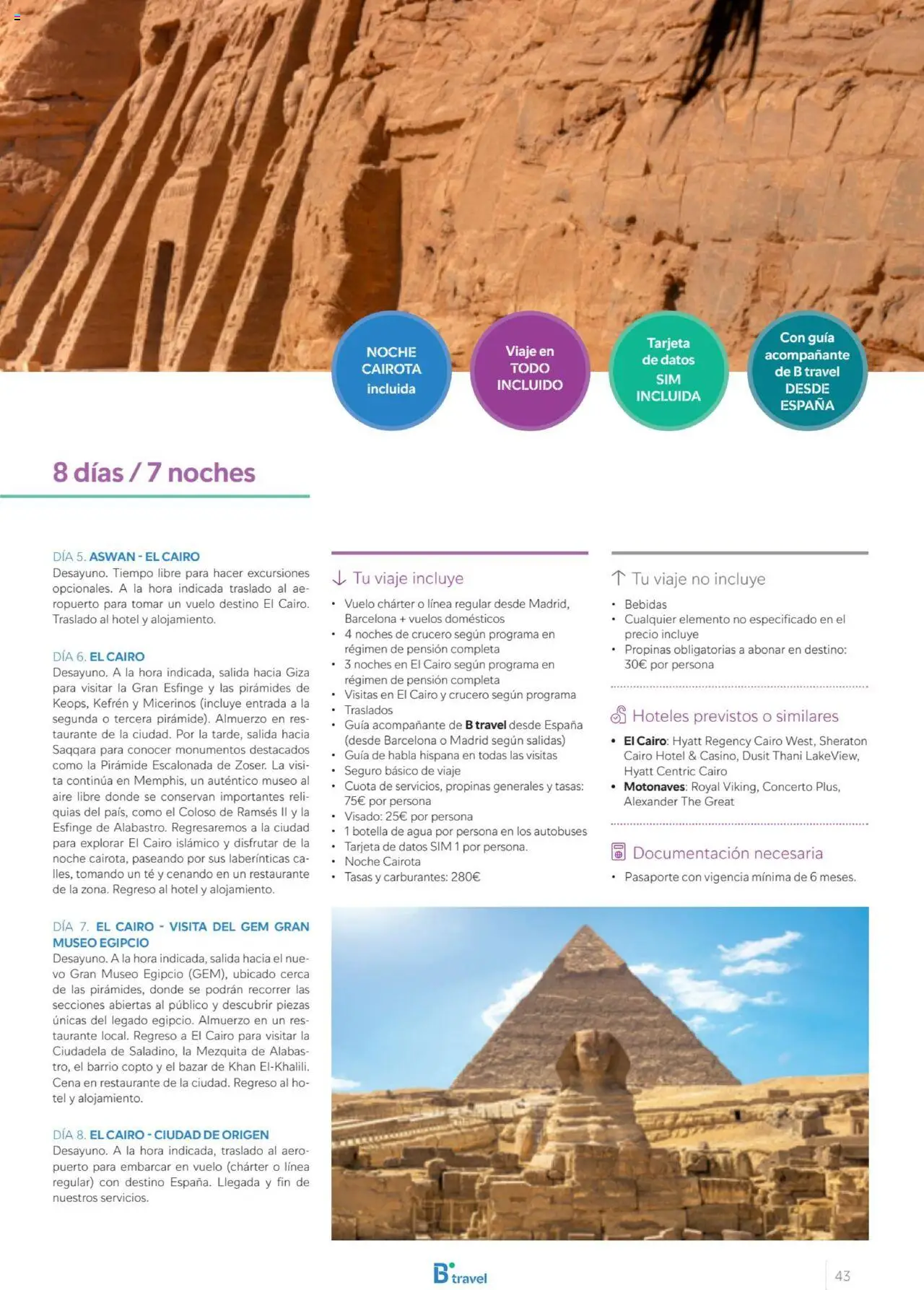 B the travel brand Viajeros Expertos Internacional 2026 │ válido desde el 03/10/2025 | Página: 43 | Productos: Botella de agua, Té, Bebidas, Agua
