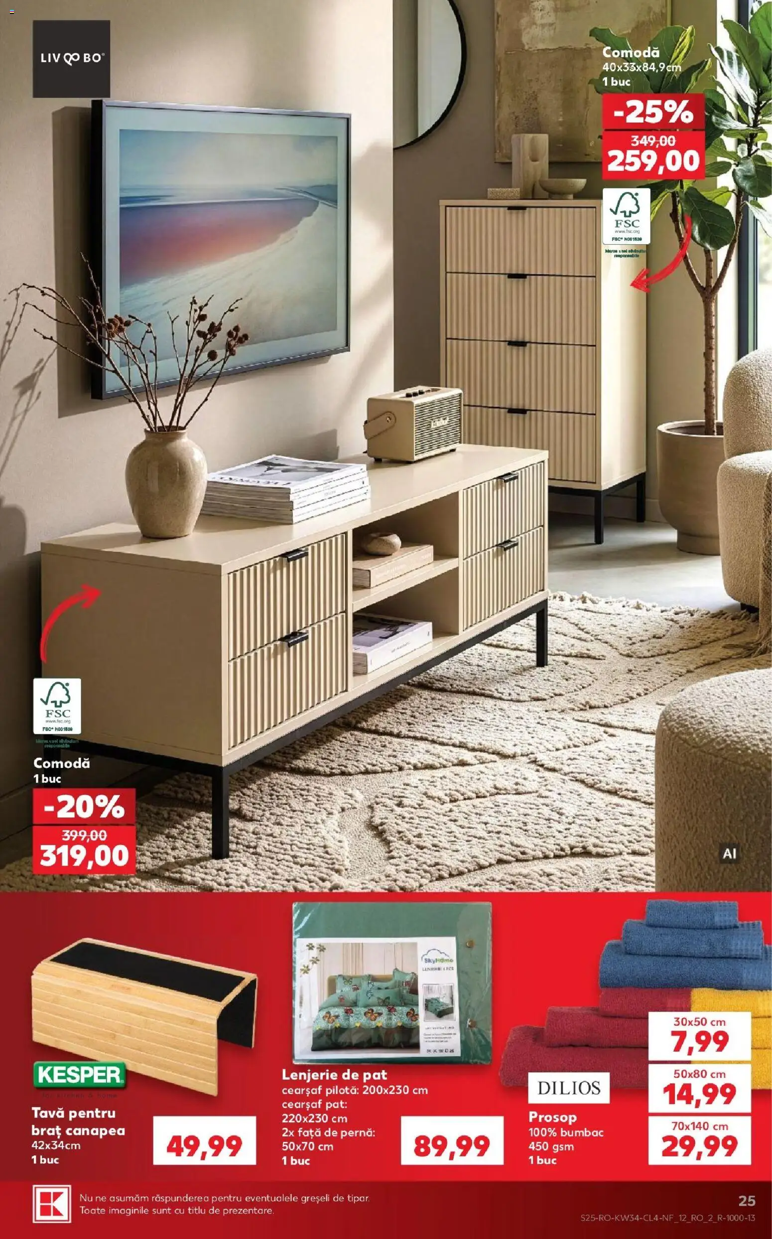 Noul catalog Kaufland – valabil de la 19.08.2026 | Pagină: 25 | Produse: Tava, Pat, Lenjerie de pat, Canapea