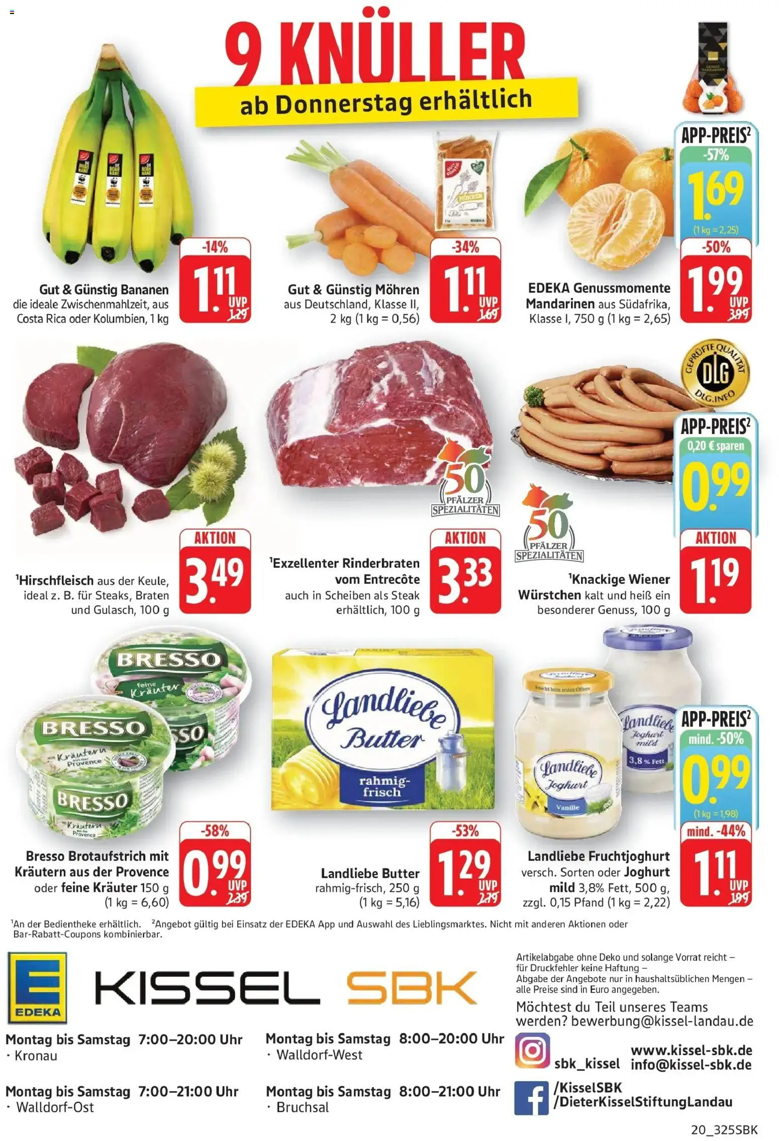 Edeka Prospekt Bruchsal (ab 19.10.2026) » Angebote Online | Seite: 22 | Produkte: Spezialitäten, Bananen, Mandarinen, Entrecote