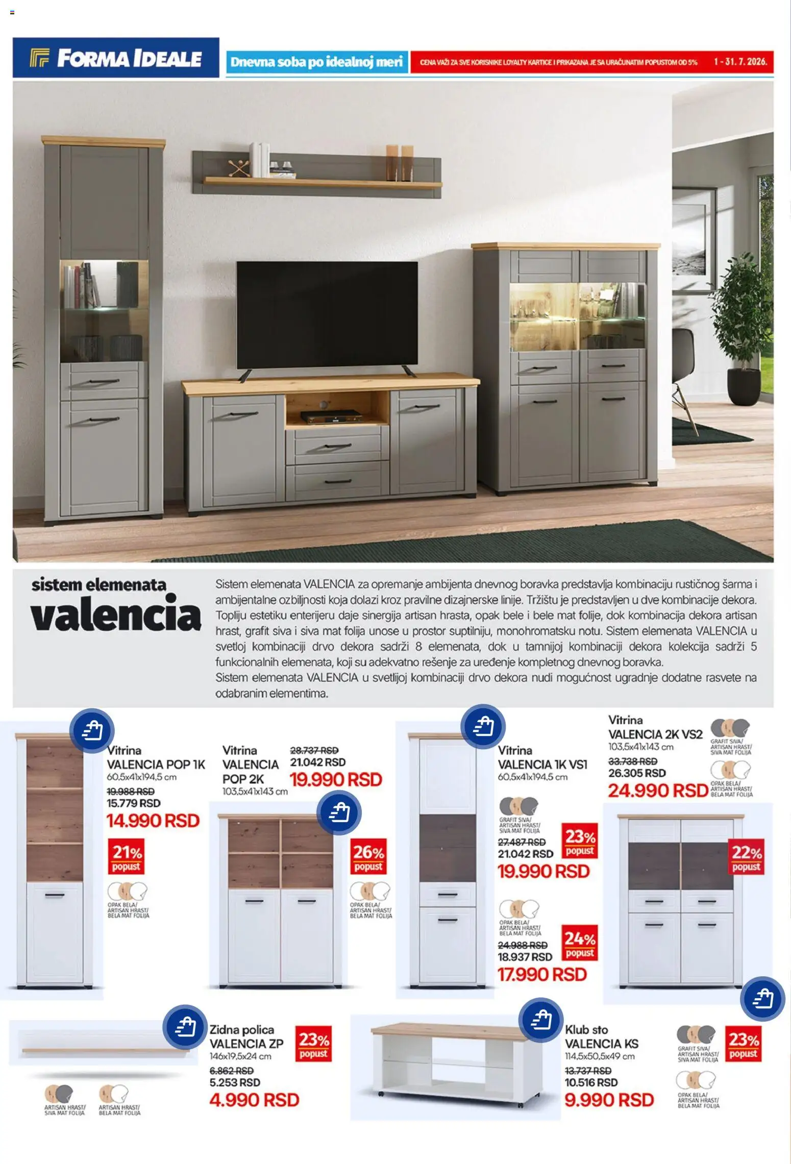 Forma Ideale katalog - važi od 01.07.2026 | Strana: 4 | Proizvode: Polica, Sto