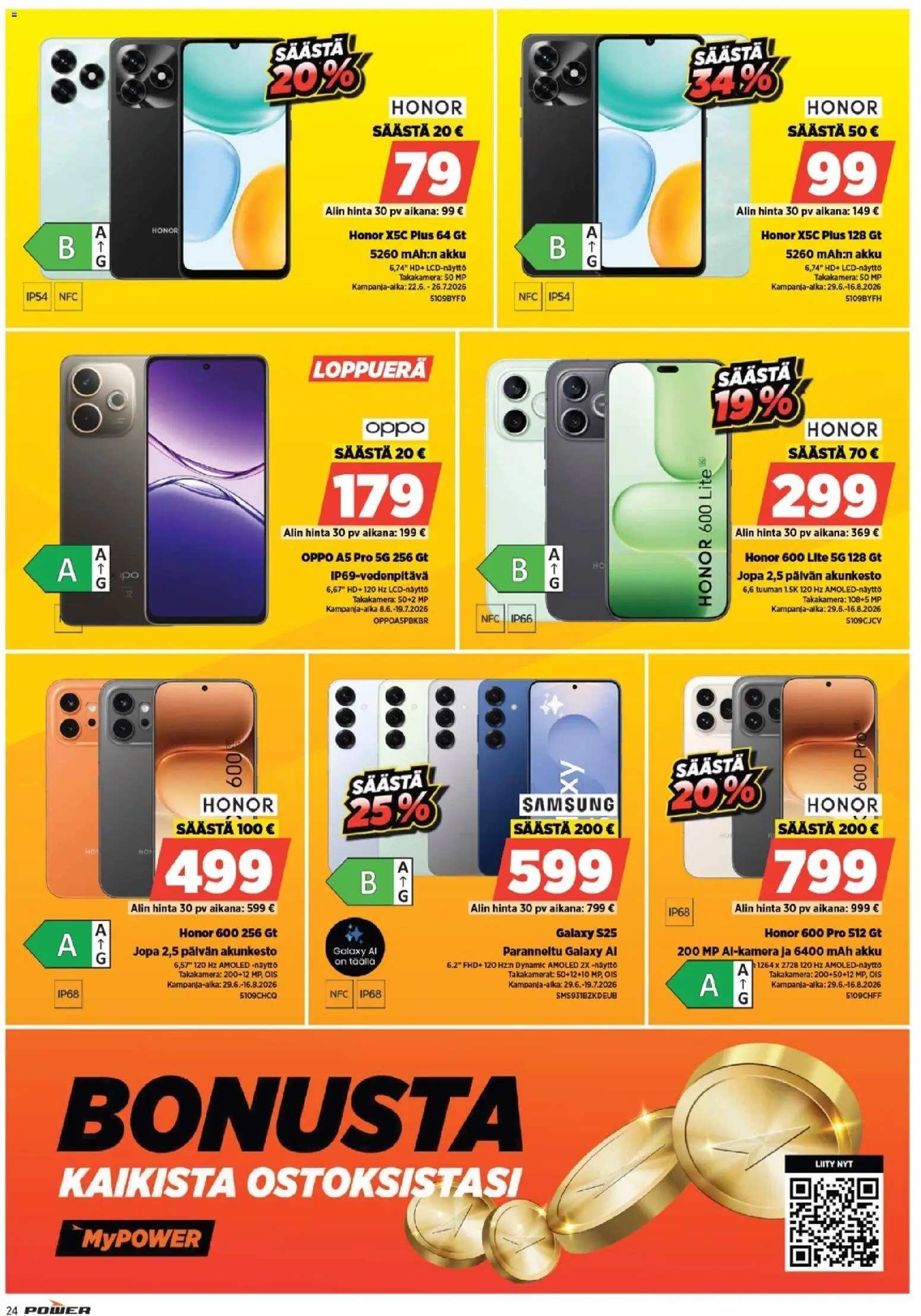 Power tarjoukset – voimassa 13/07/2026 alkaen | Sivu: 26 | Tuotteet: Akku, Näyttö, Kamera