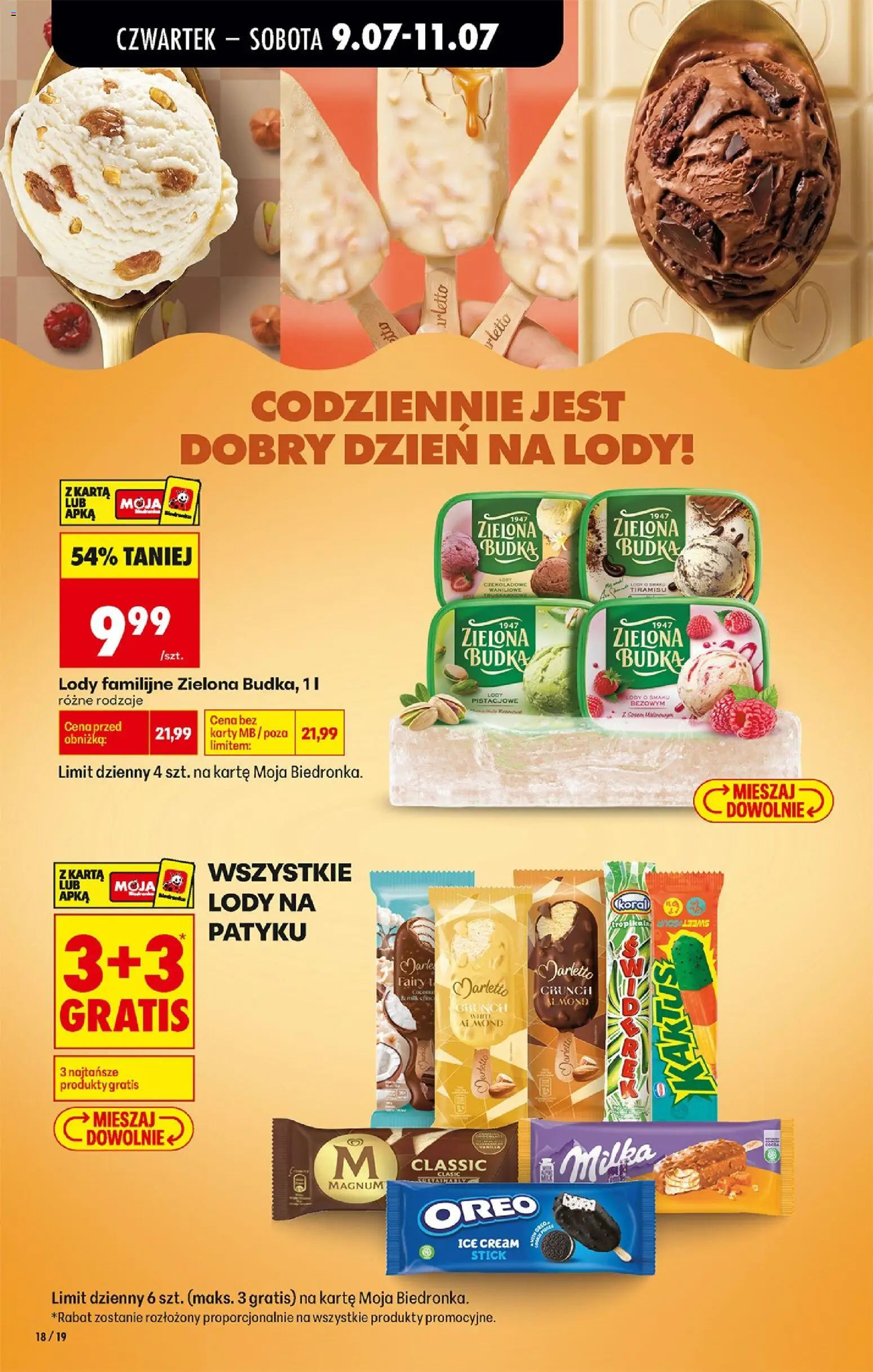Biedronka Polsko leták - Codziennie niskie ceny od 09.07.2026 | Strana: 20 | Produkty: Tiramisu, Milka, Magnum, Karty