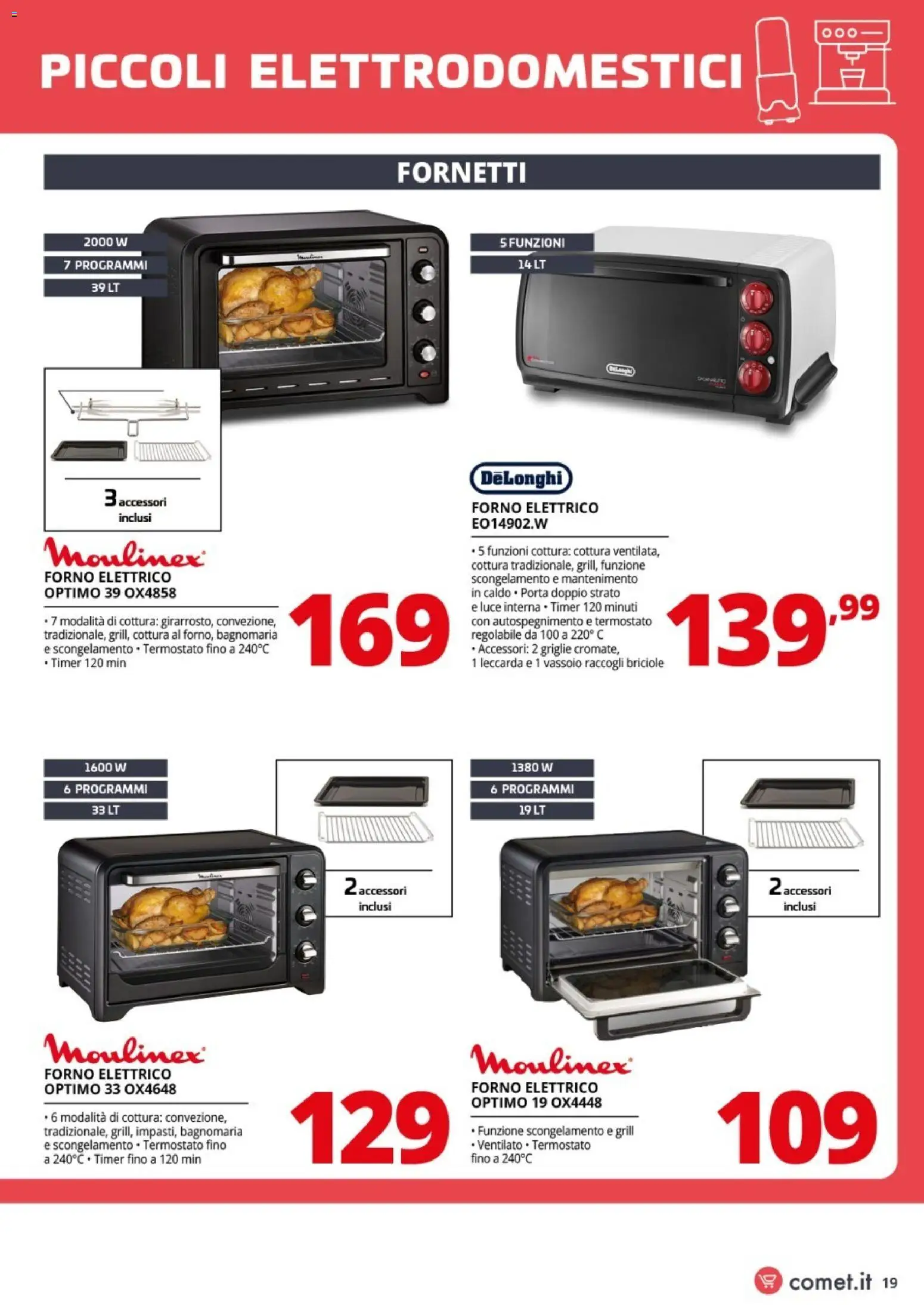 Volantino Comet del 14/10/2026 | Pagina: 19 | Prodotti: Forno, Vassoio, Forno elettrico