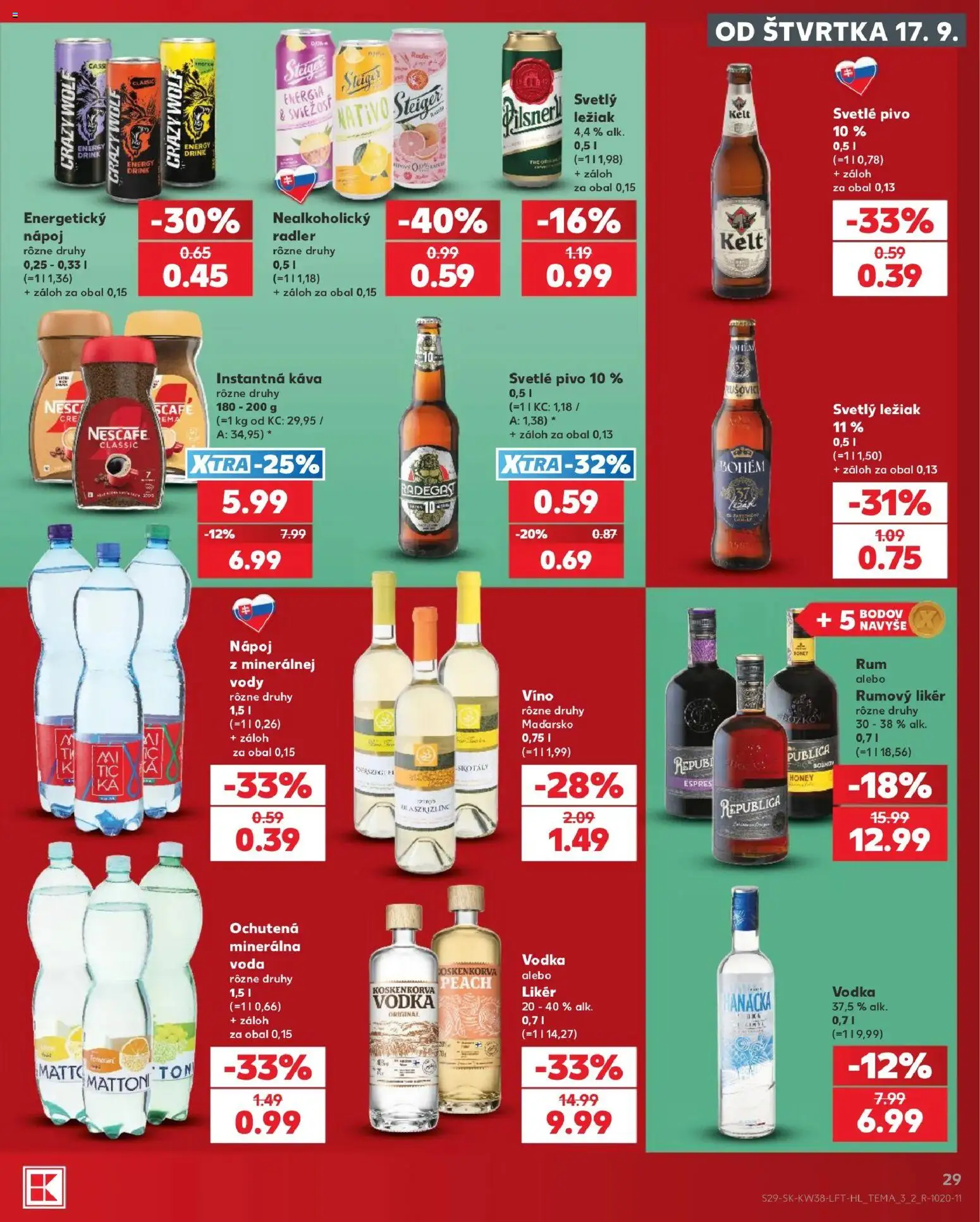 Kaufland SK akciós ujság - amely érvényes a következő dátumtól: 2026.09.17. | Oldal: 29