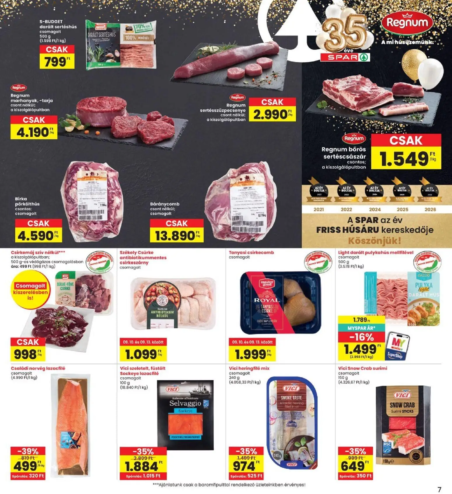 Interspar akciós ujság - amely érvényes a következő dátumtól: 2026.09.10. | Oldal: 7
