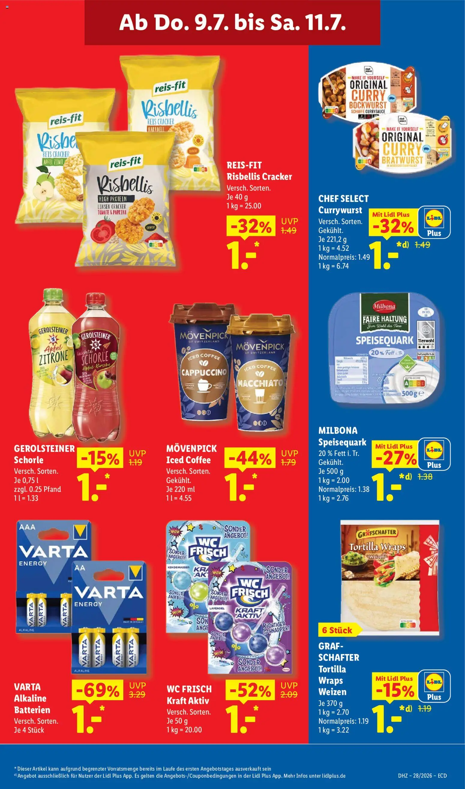 Lidl Německo leták od 06.07.2026 | Strana: 47 | Produkty: Iced coffee, Tortilla, Cappuccino, Protein