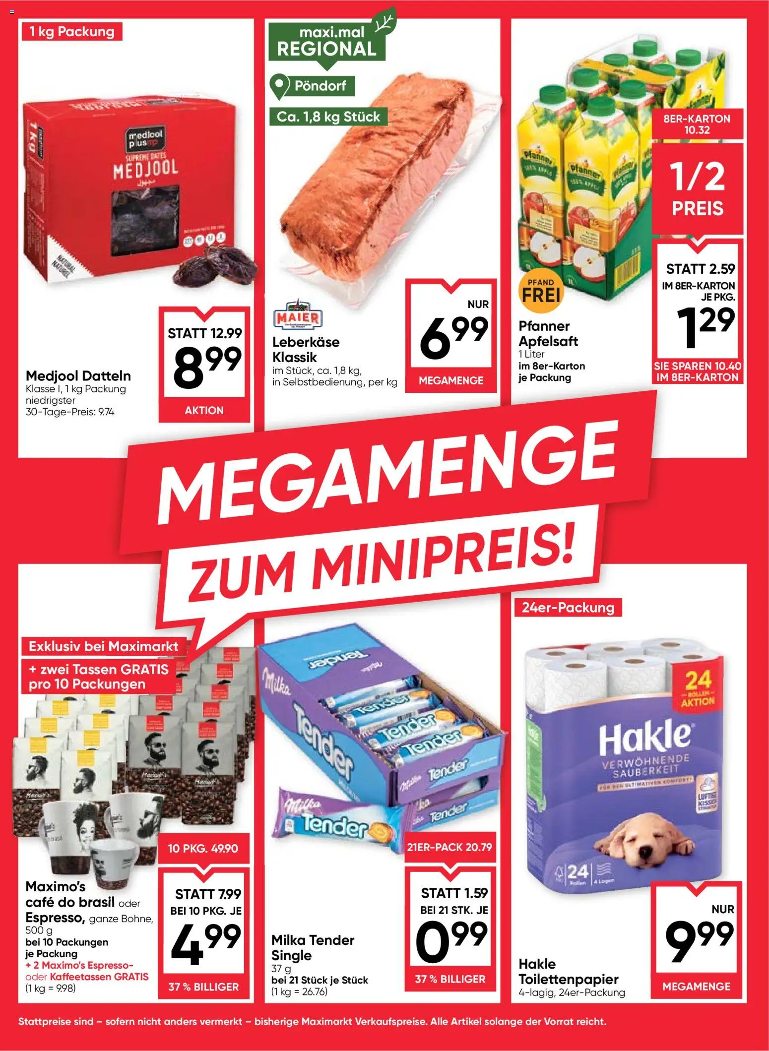 Maximarkt Flugblatt gültig ab 03.09.2026 | Seite: 14 | Produkte: Apfelsaft