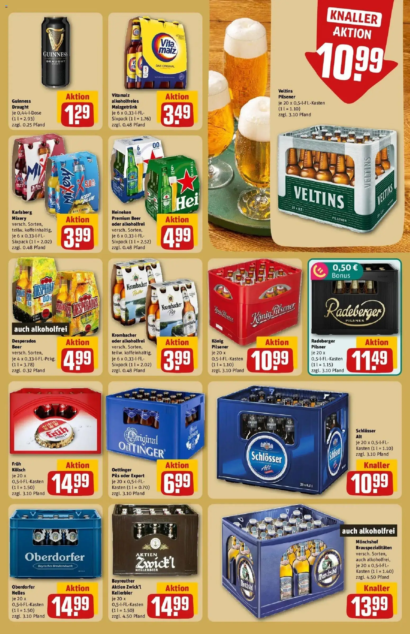 REWE Prospekt ab 26.10.2026 zum Blättern » Angebote | Seite: 17 | Produkte: Monchshof, Radler, Desperados, Mixery