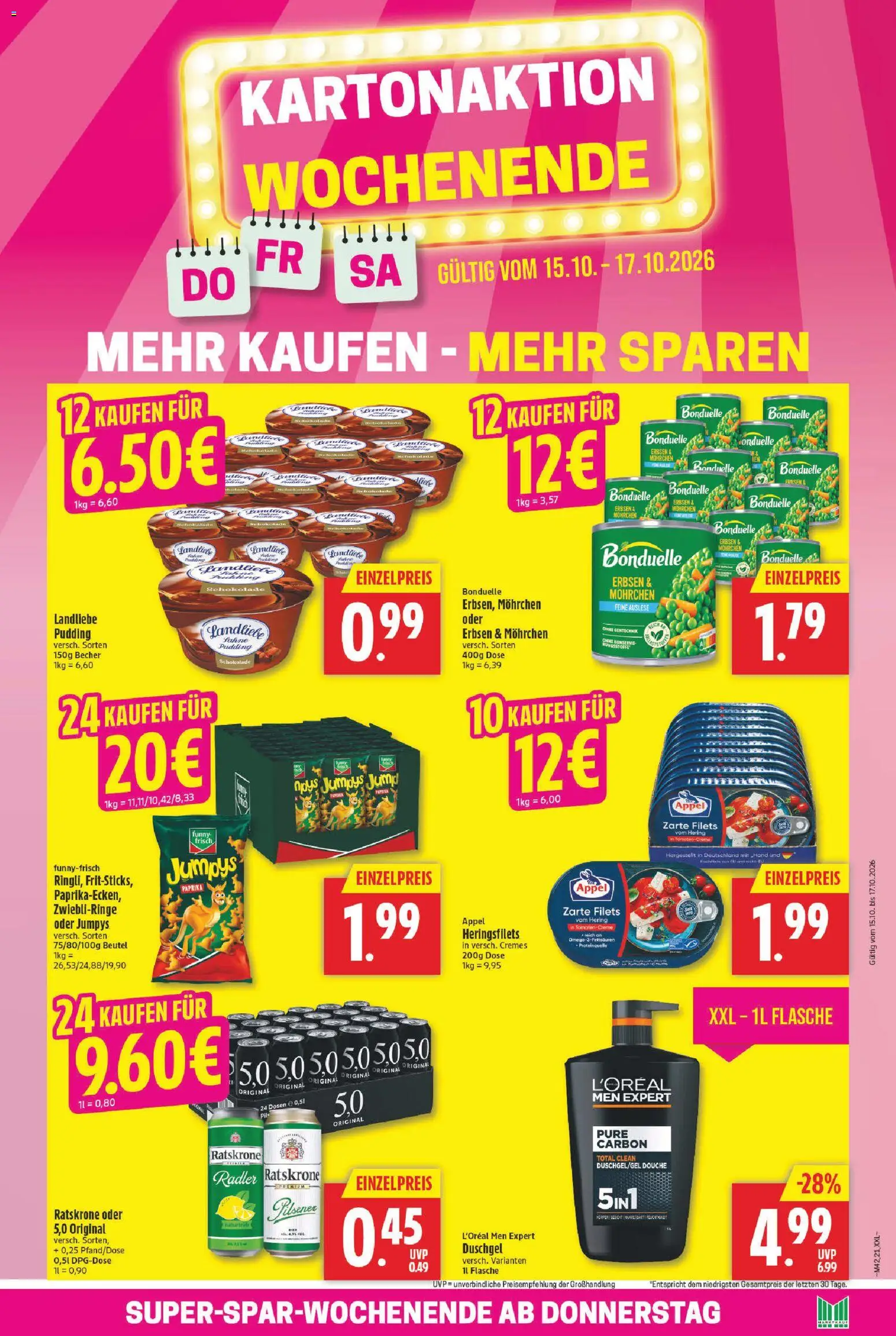 Marktkauf Prospekt – gültig ab 12.10.2026 | Seite: 21 | Produkte: Hering, Duschgel, Radler, Erbsen