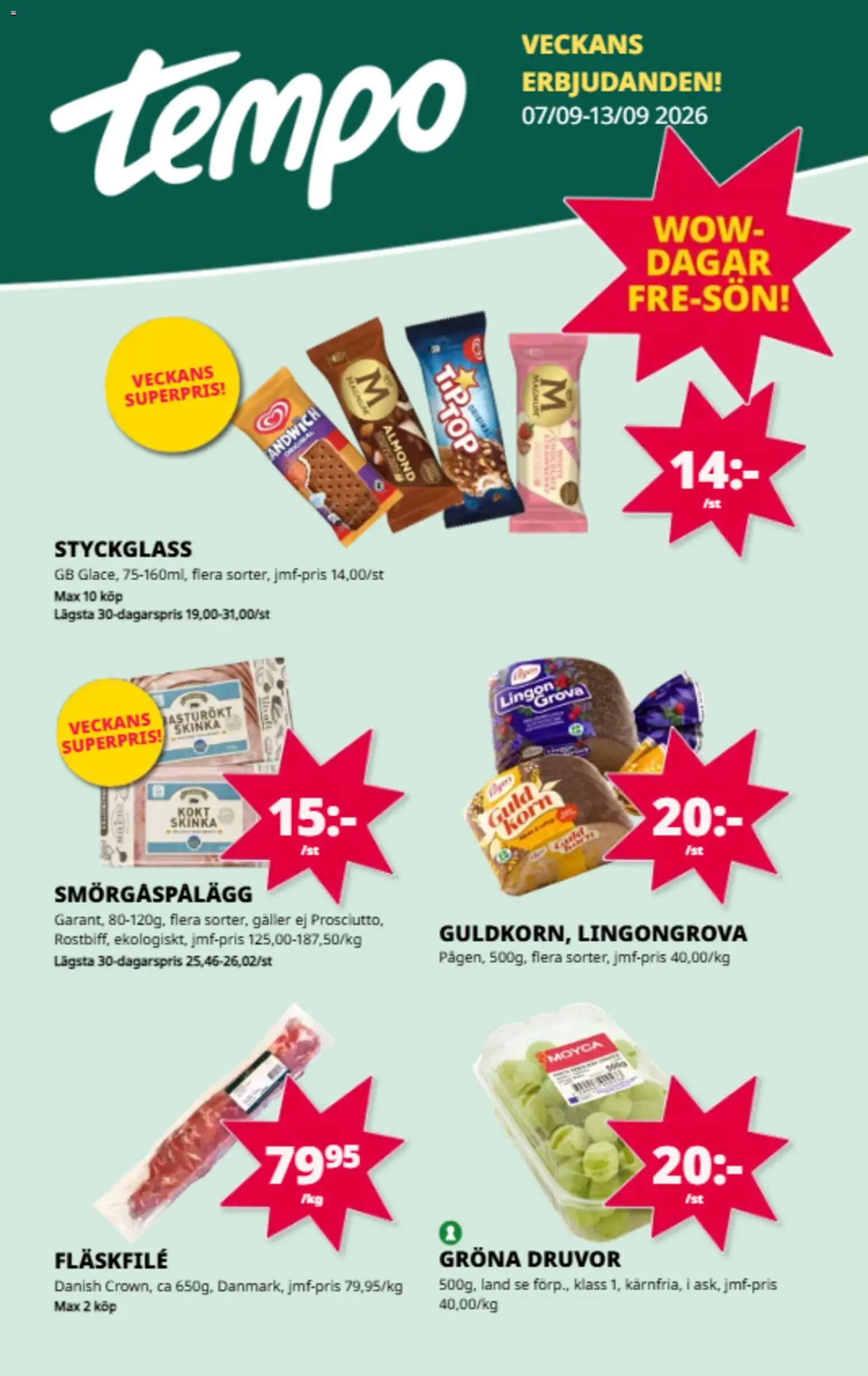 Tempo reklamblad aktuell från 07/09/2026 | Sida: 1