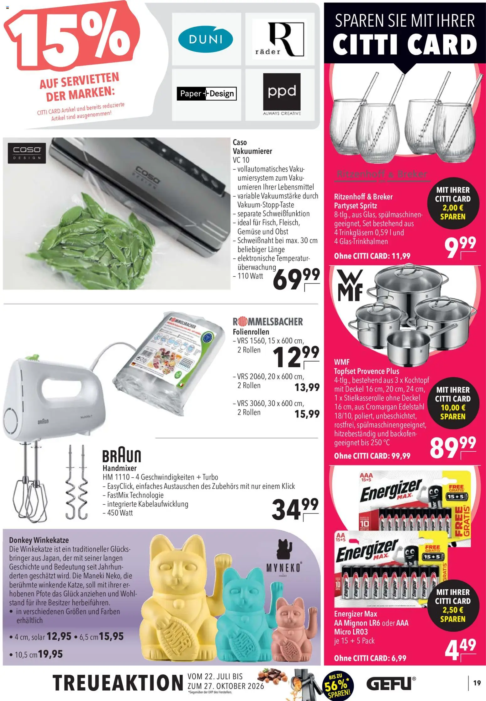 CITTI Markt Prospekt – gültig ab 23.09.2026 | Seite: 21 | Produkte: Vakuumierer, Handmixer, Gemüse, Obst