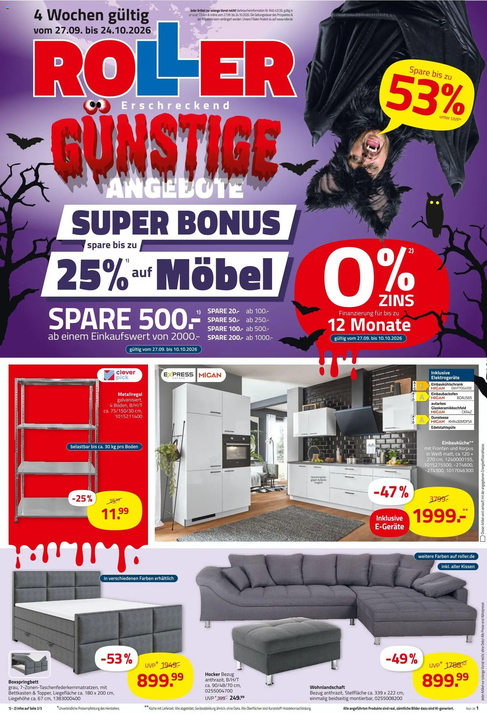 Roller Sonntag, 27. September Top Angebote