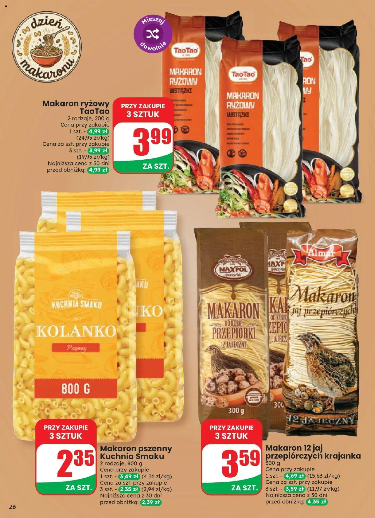 Dino gazetka od 21.10.2026 | Strona: 26 | Produkty: Makaron ryżowy, Makaron