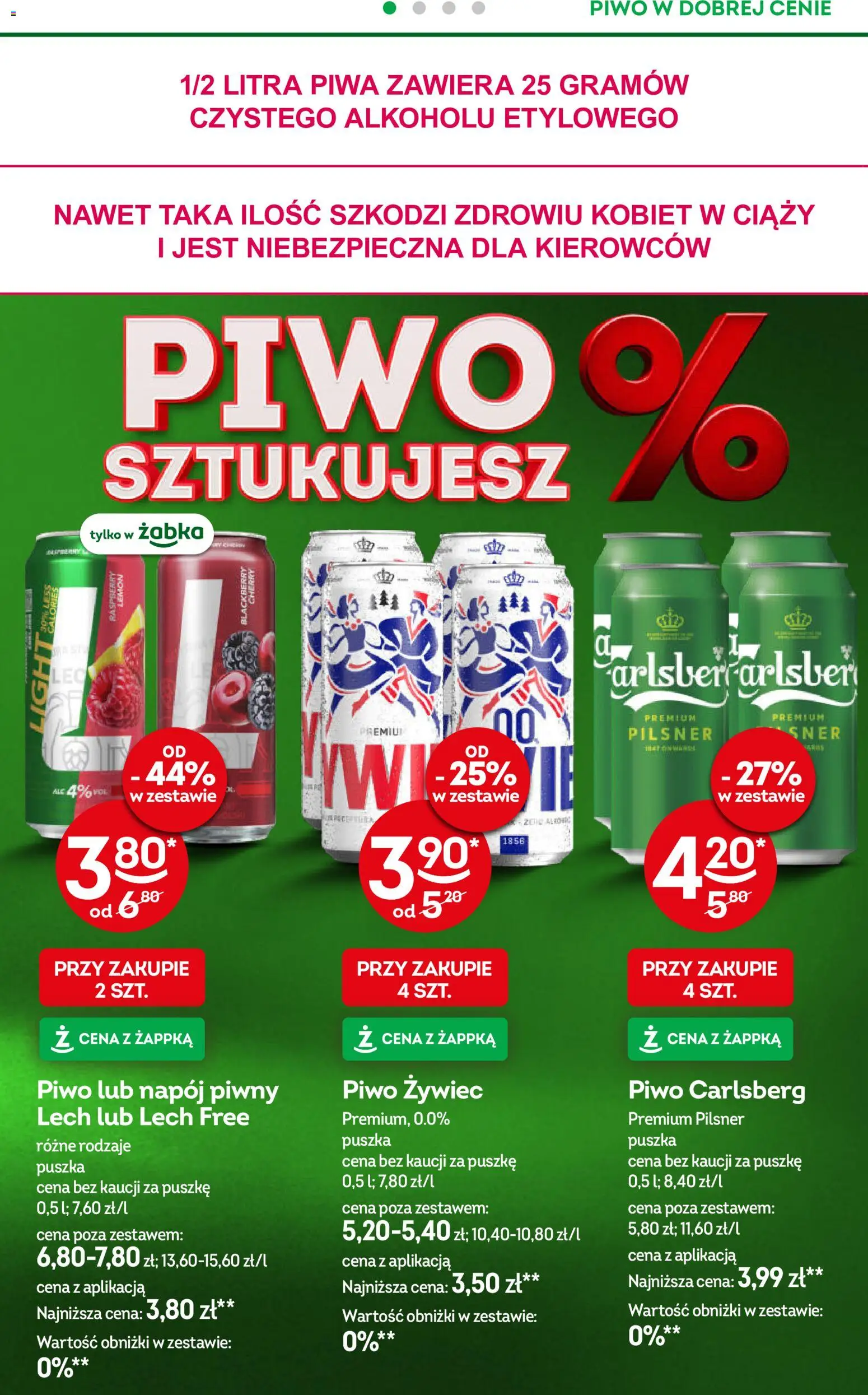 Żabka gazetka od 21.10.2026 | Strona: 38 | Produkty: Lech, Carlsberg, Piwo Carlsberg, Piwo