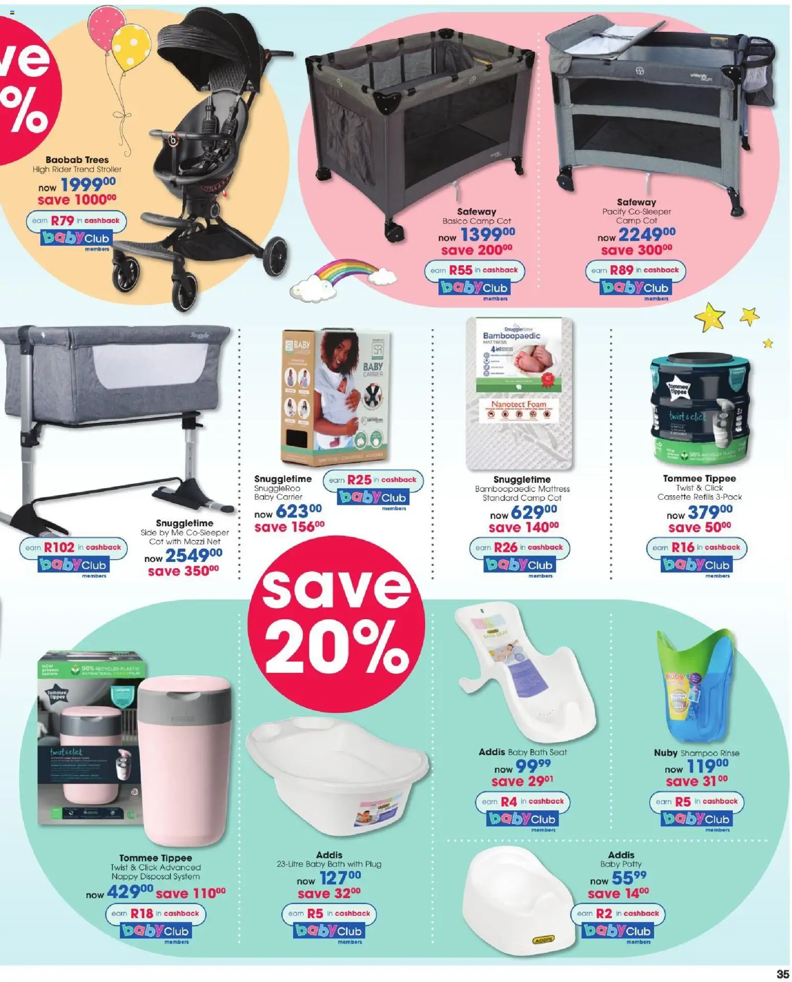 New Clicks catalogue – valid from 22/10/2026 | Page: 35 | Products: Mattress, Bath, Shampoo, Foam