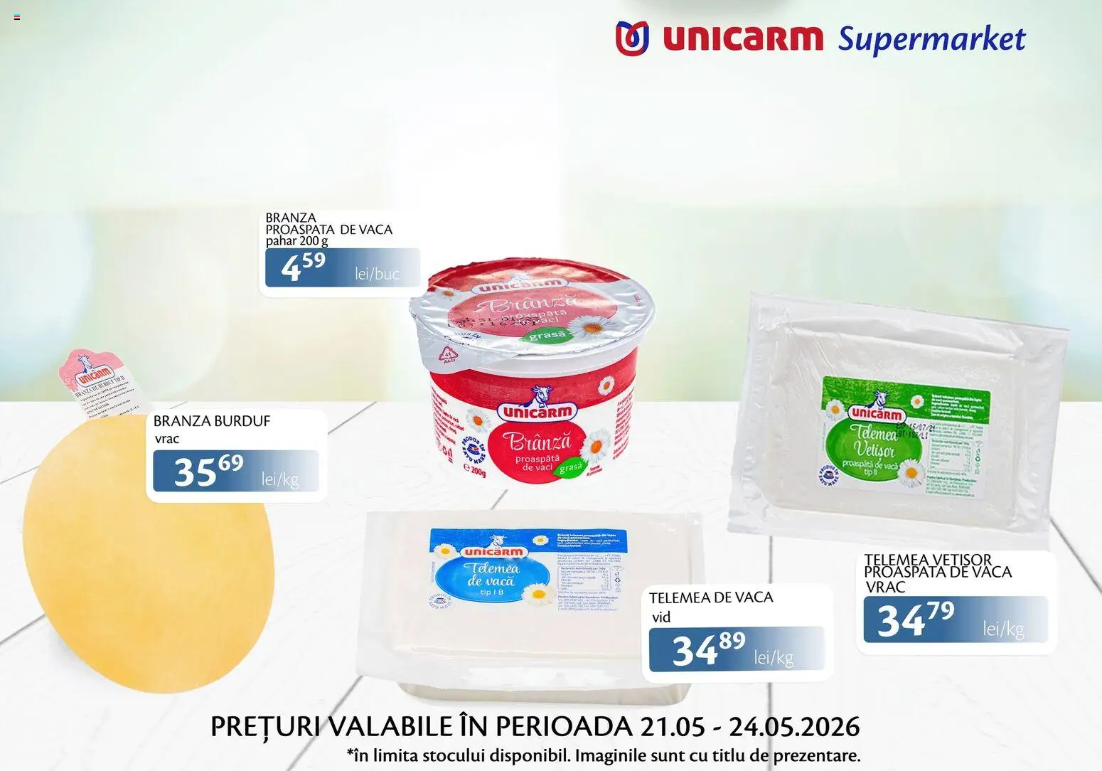 Noul catalog Unicarm – valabil de la 21.05.2026 | Pagină: 5 | Produse: Brânză