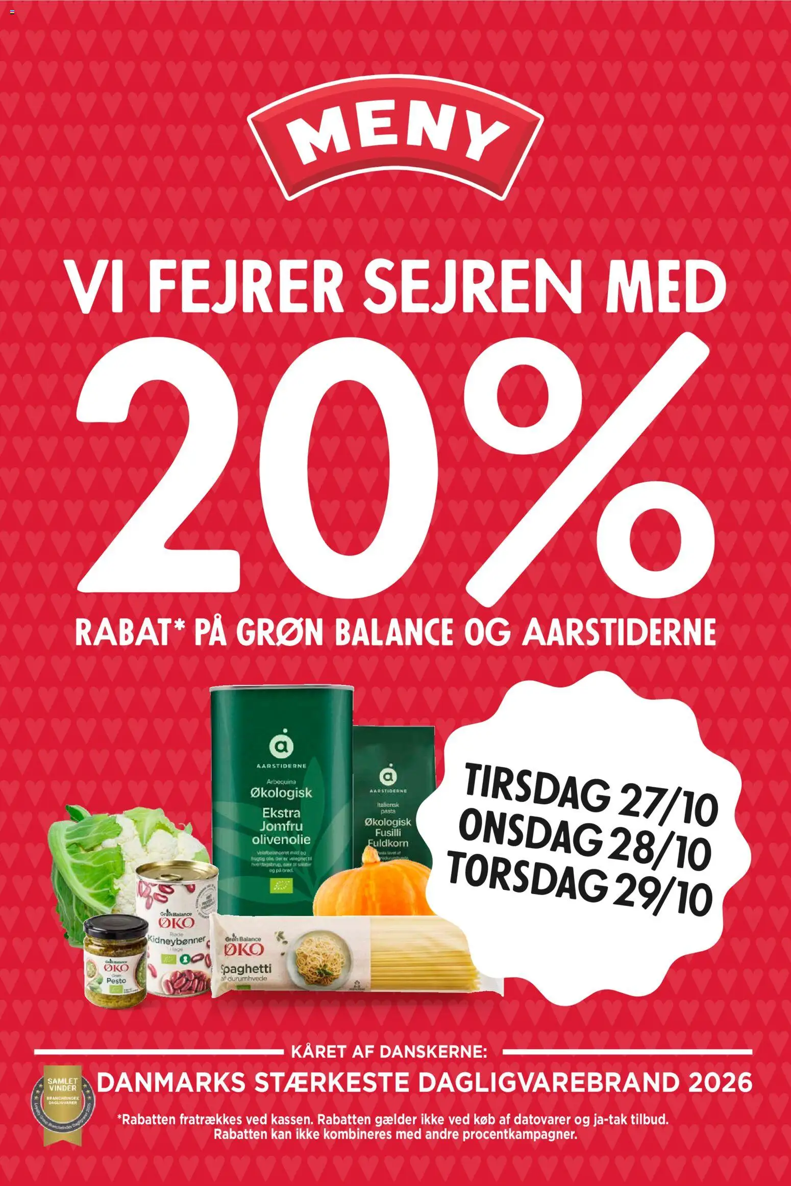 Meny tilbudsavis – gyldig fra 23/10/2026 | Side: 40 | Produkter: Olie, Pasta, Kidneybønner, Olivenolie