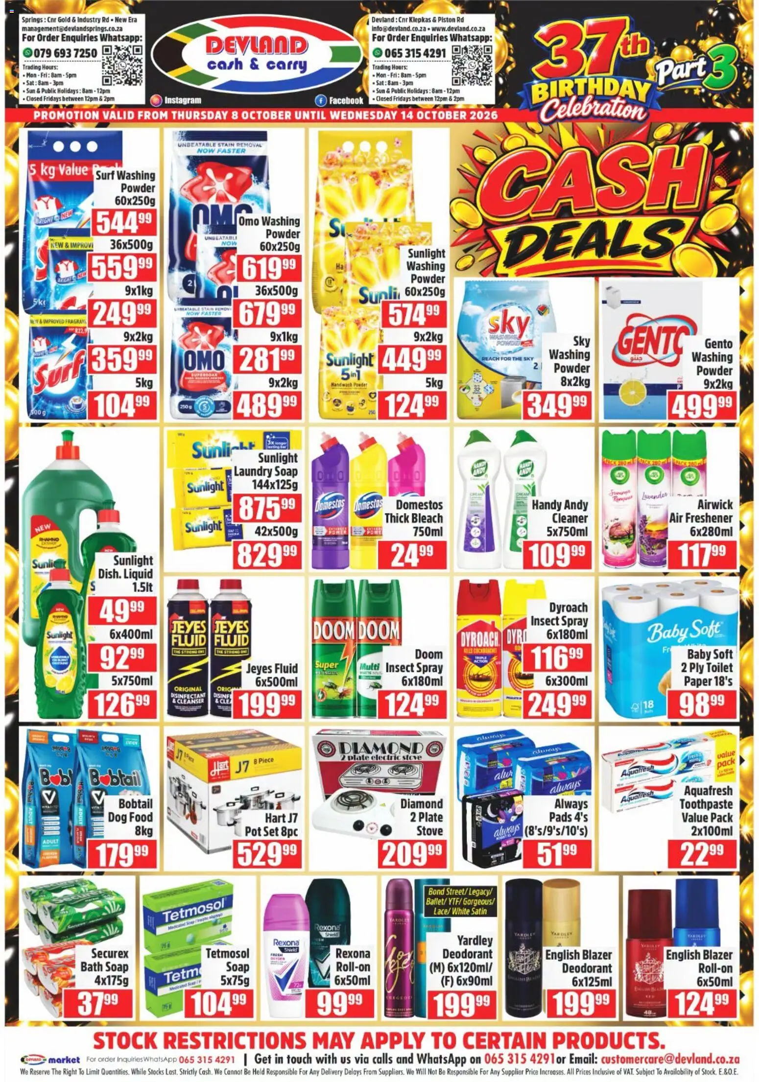 New Devland catalogue – valid from 08/10/2026 | Page: 3 | Products: Powder, Stock, Deodorant, Washing powder