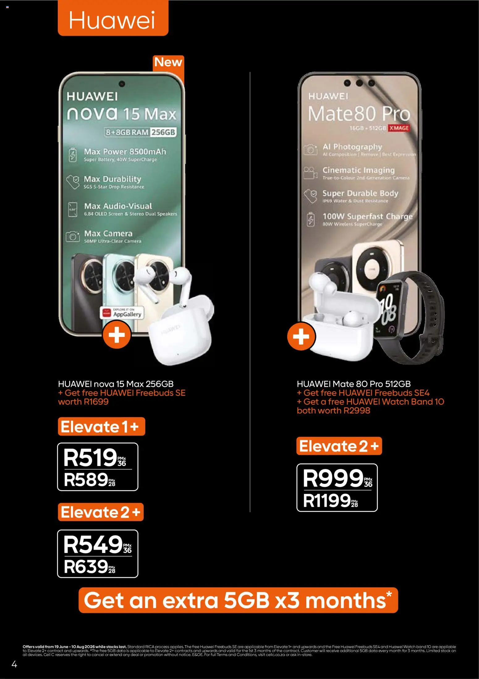 New Cell C catalogue – valid from 19.06.2026 | Page: 4