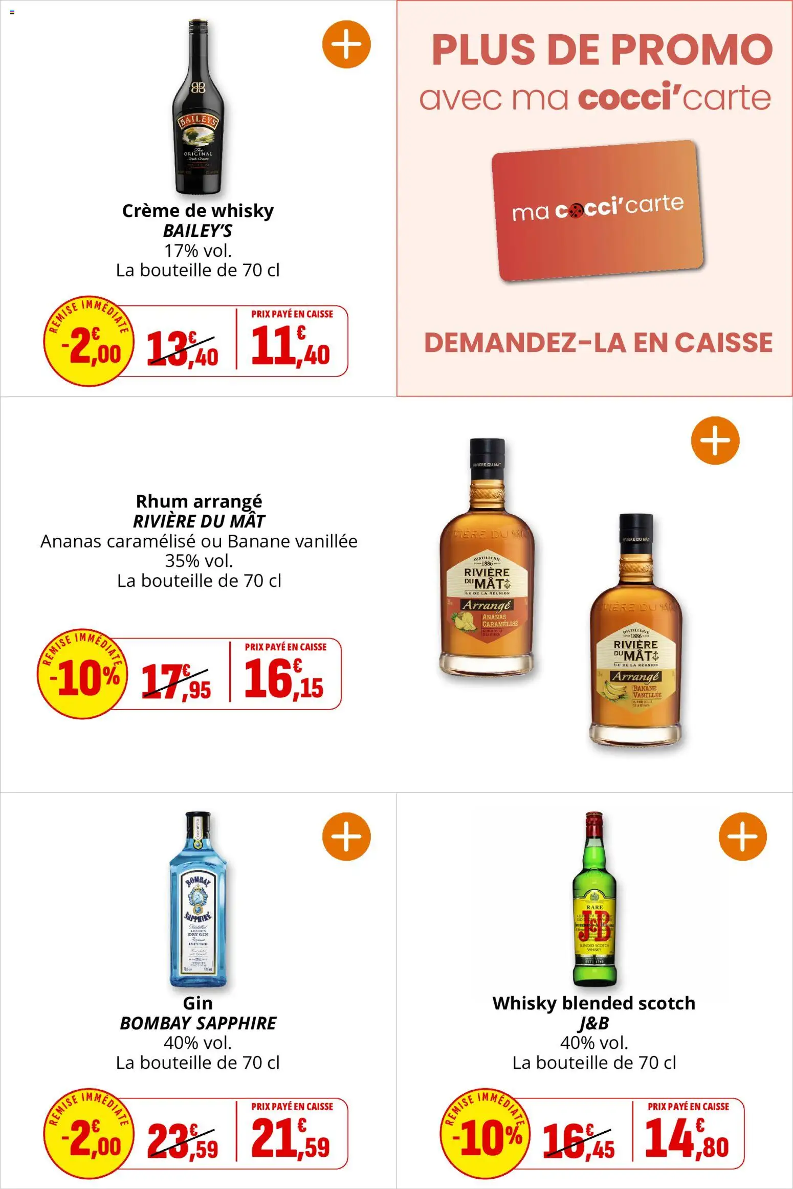{H1} | Page: 40 | Produits: Whisky, Baileys, Bouteille, Gin