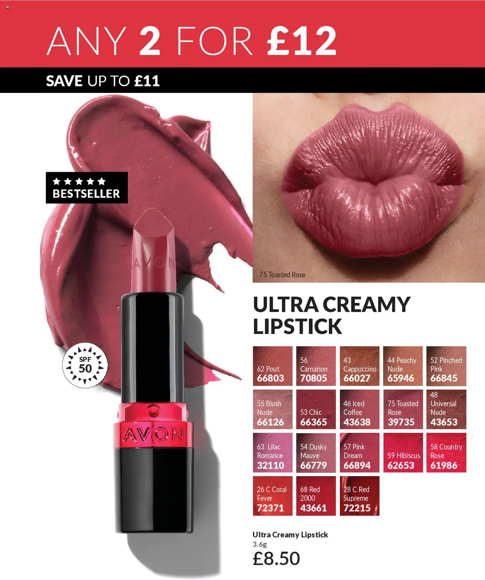 {H1} | Page: 50 | Products: Lipstick, Cappuccino, Coffee