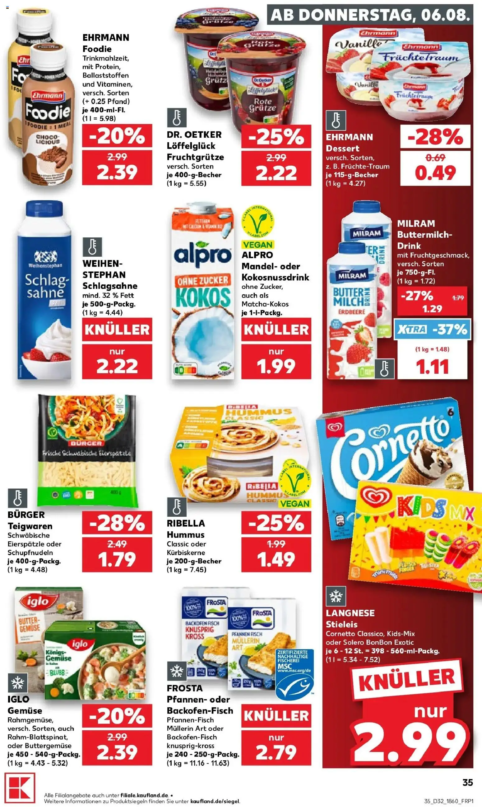 Prospekt Kaufland ab 06.08.2026 » Angebote Online zum Blättern | Seite: 35 | Produkte: Vanille, Fisch, Zucker, Backofen