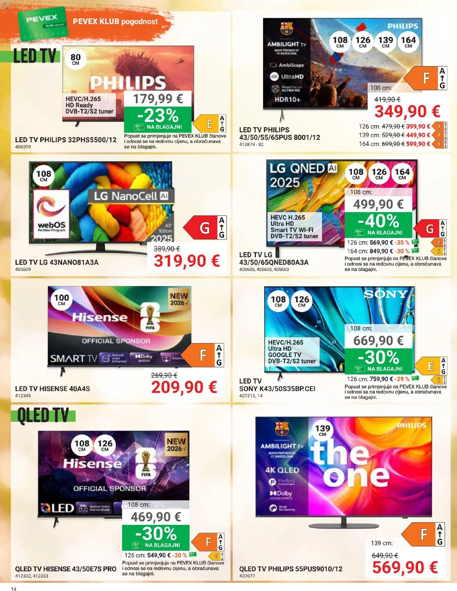 Pevex katalog | vrijedi od 27.08.2026 | Stranica: 14 | Proizvodi: Smart TV, Led, Tv, Audio