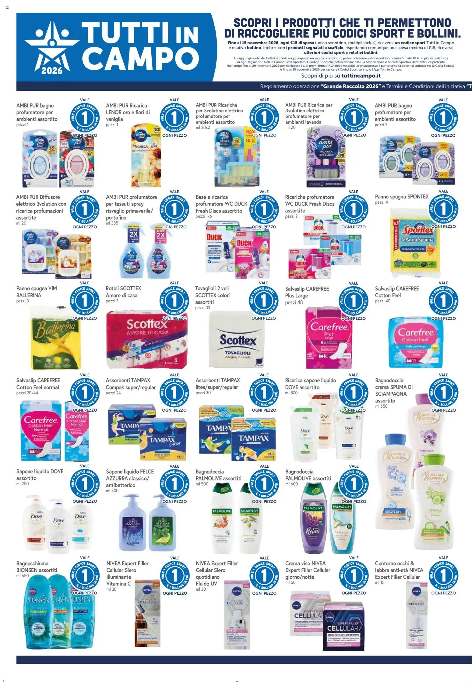 Volantino Famila del 29/10/2026 | Pagina: 19 | Prodotti: Sapone, Lavanda, Orchidea, Panni