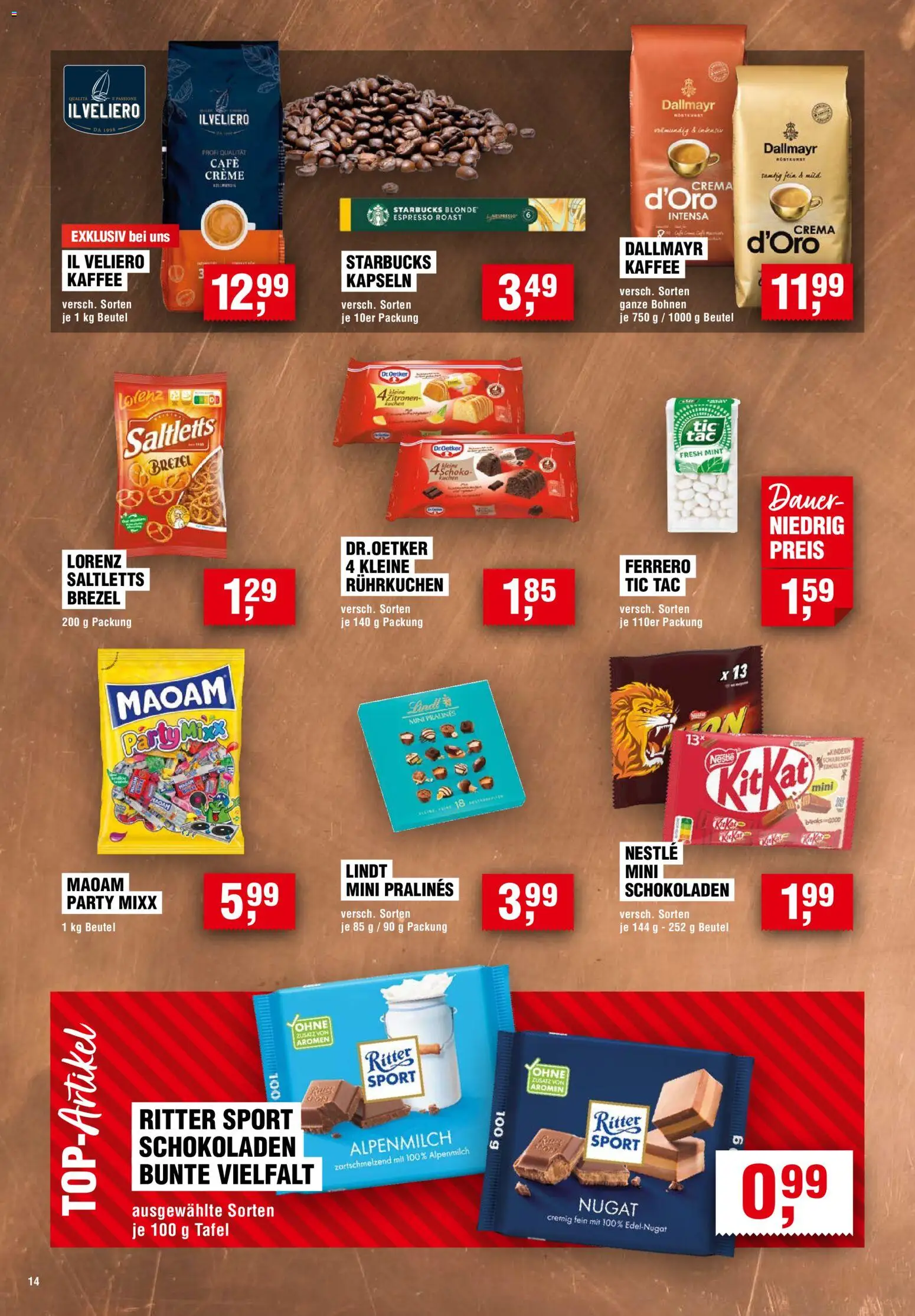 Handelshof Prospekt – gültig ab 22.10.2026 | Seite: 14 | Produkte: Ritter sport, Creme, Dallmayr, Zitronen