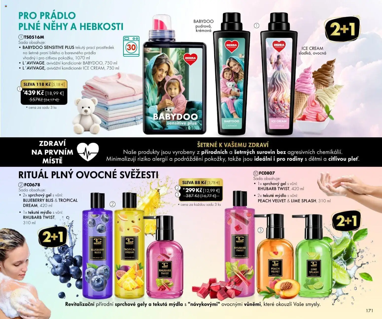 Nové Dedra akcie – leták je platný od 01.08.2026 | Strana: 71 | Produkty: Kondicionér, Mydlo, Sprchový gél