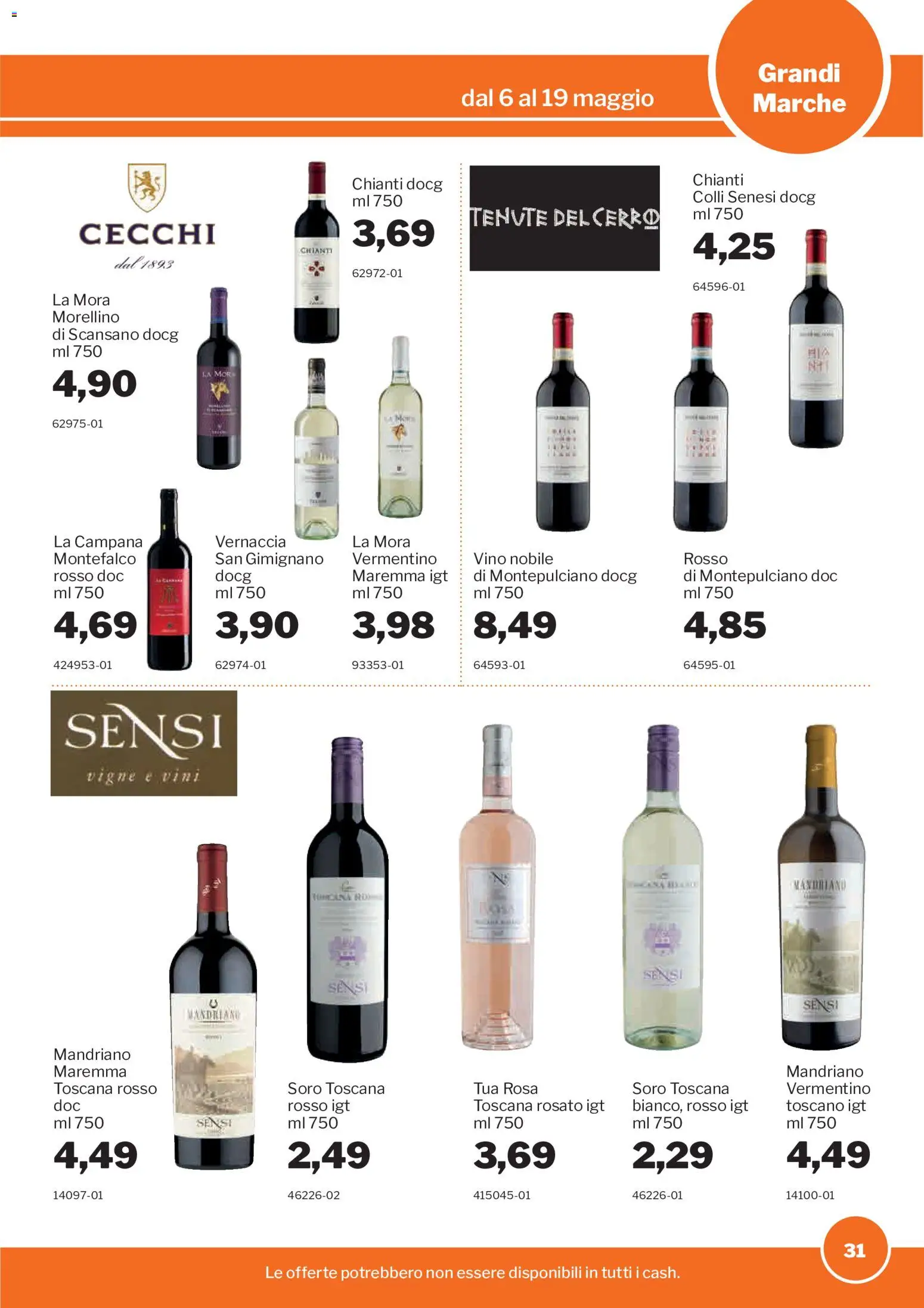 Volantino Sogegross del 06.05.2026 | Pagina: 31 | Prodotti: Vino