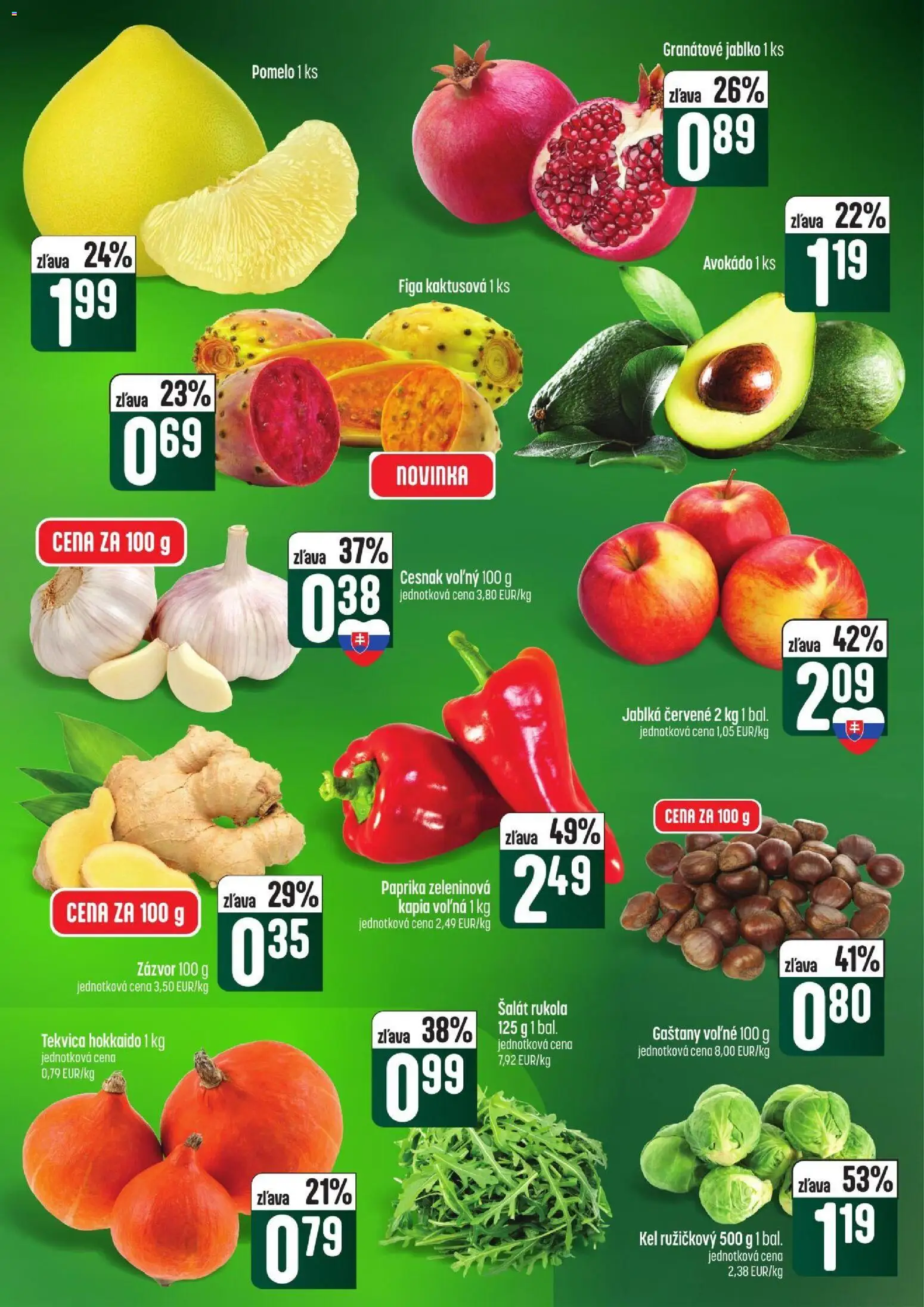 Nové COOP Jednota akcie – leták je platný od 15.10.2026 | Strana: 5 | Produkty: Paprika, Tekvica Hokkaido, Kel, Pomelo