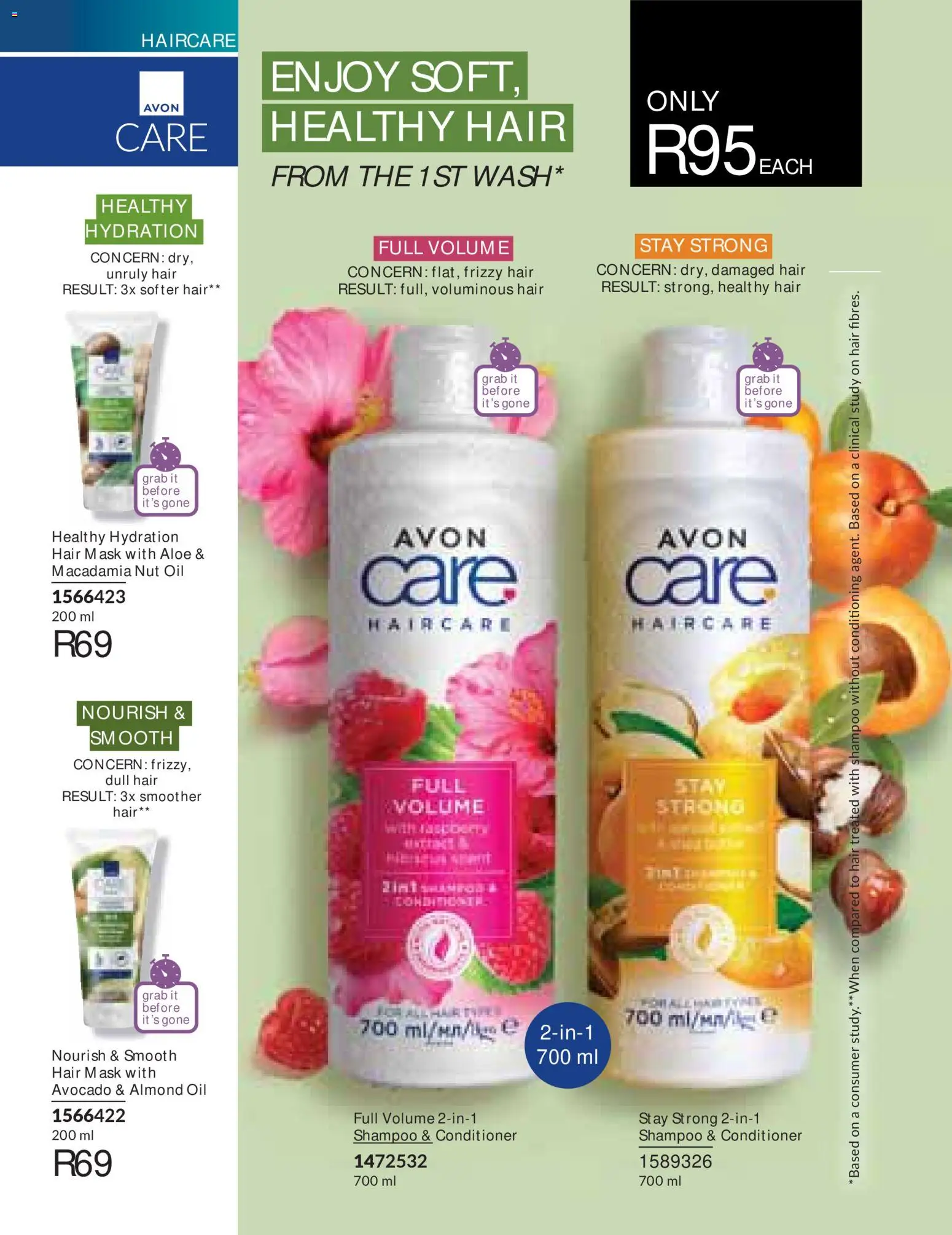 New Avon catalogue – valid from 01/07/2026 | Page: 164 | Products: Oil, Shampoo, Conditioner, Hair mask