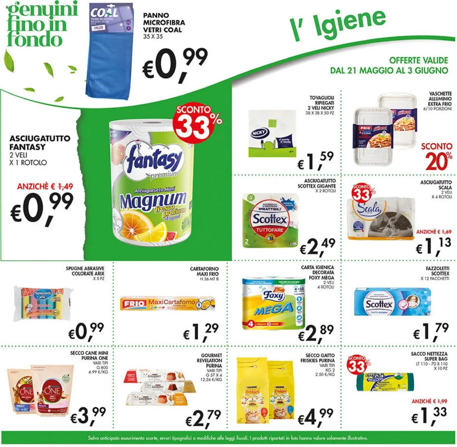 Volantino Coal del 21.05.2026 | Pagina: 23 | Prodotti: Panno microfibra, Fazzoletti, Alluminio, Vaschette
