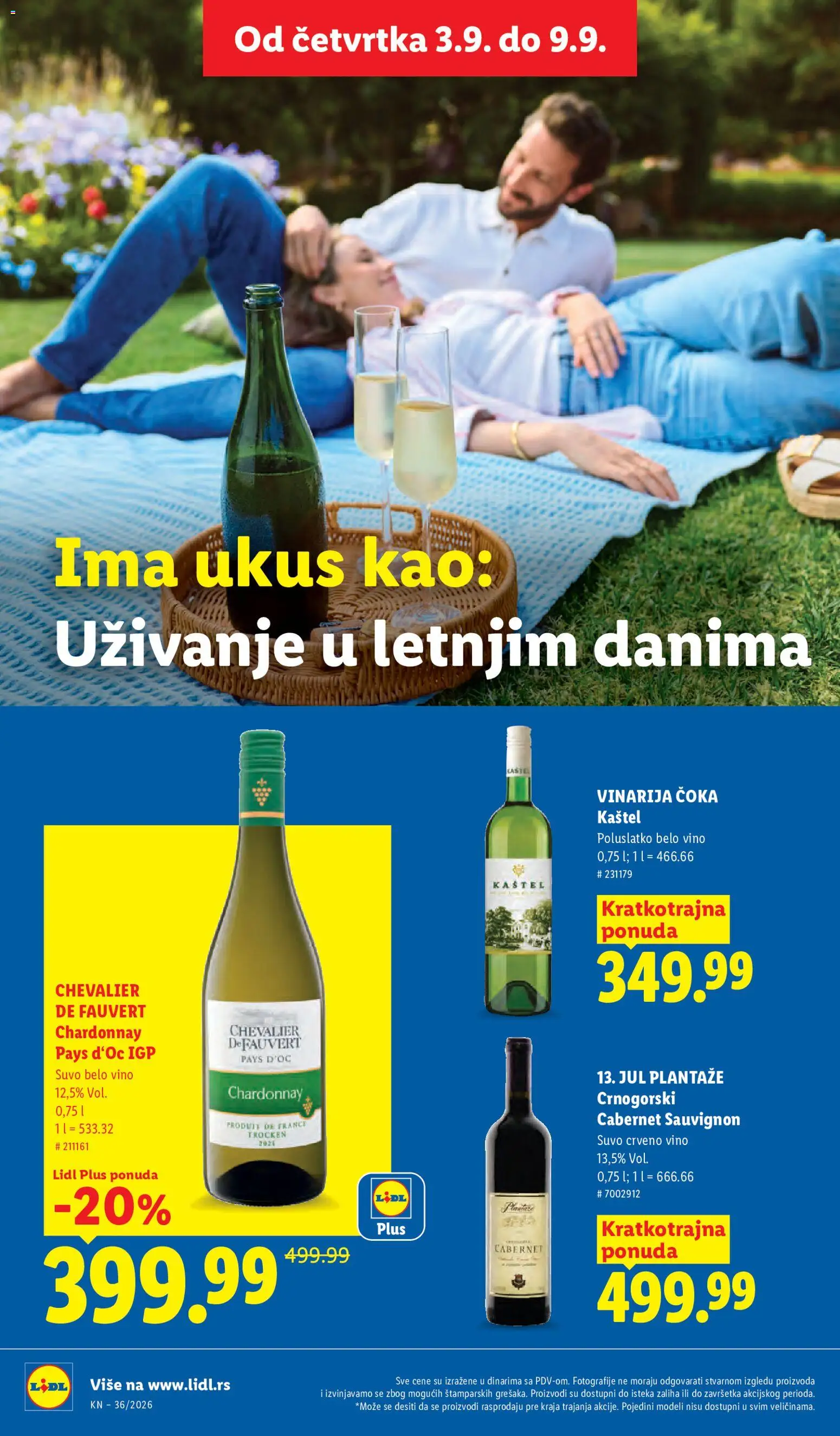 Lidl katalog - važi od 03.09.2026 | Strana: 70 | Proizvode: Chardonnay, Crveno vino, Belo vino, Vino