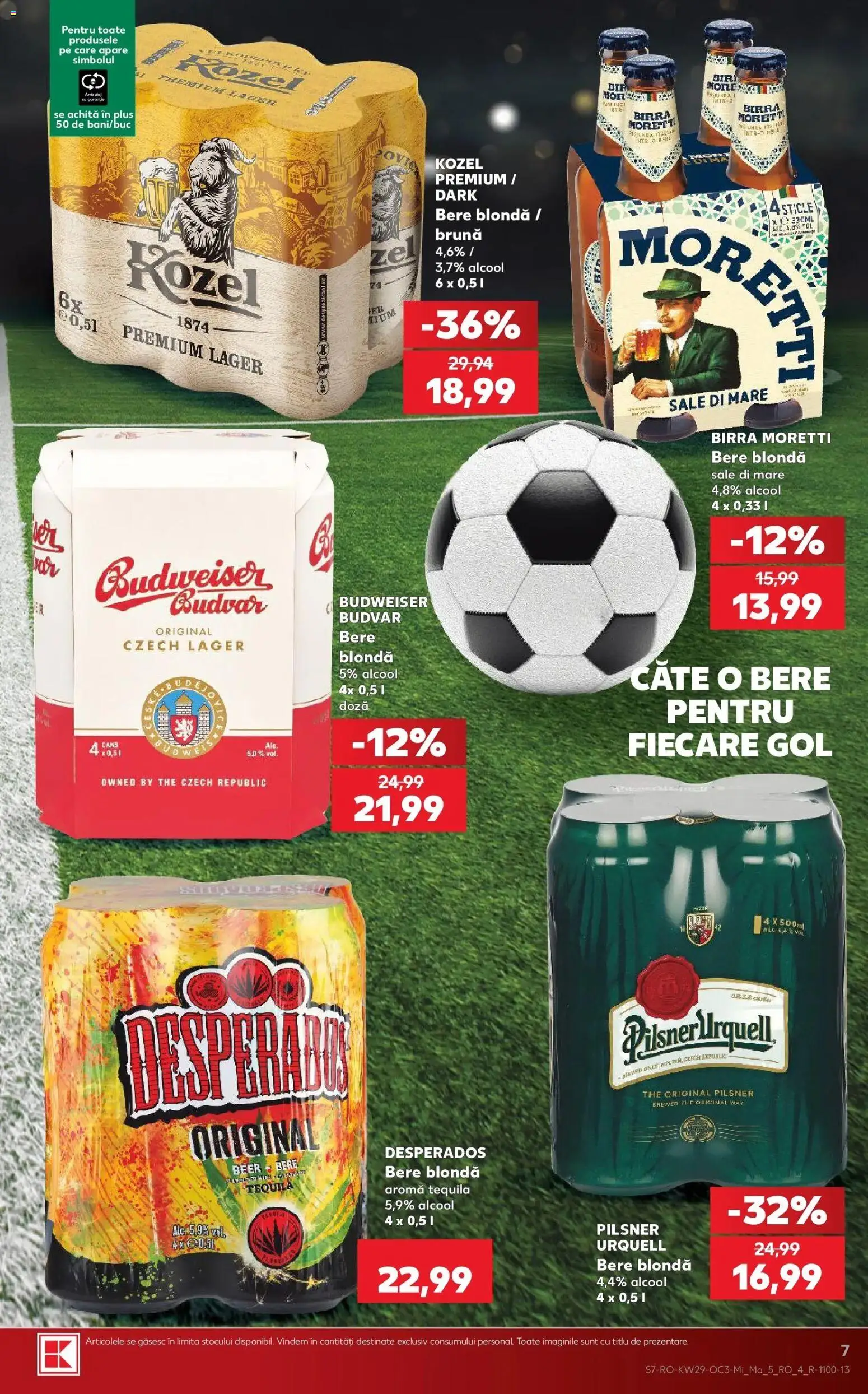Noul catalog Kaufland – valabil de la 15.07.2026 | Pagină: 7 | Produse: Premium, Desperados, Bere, Plus