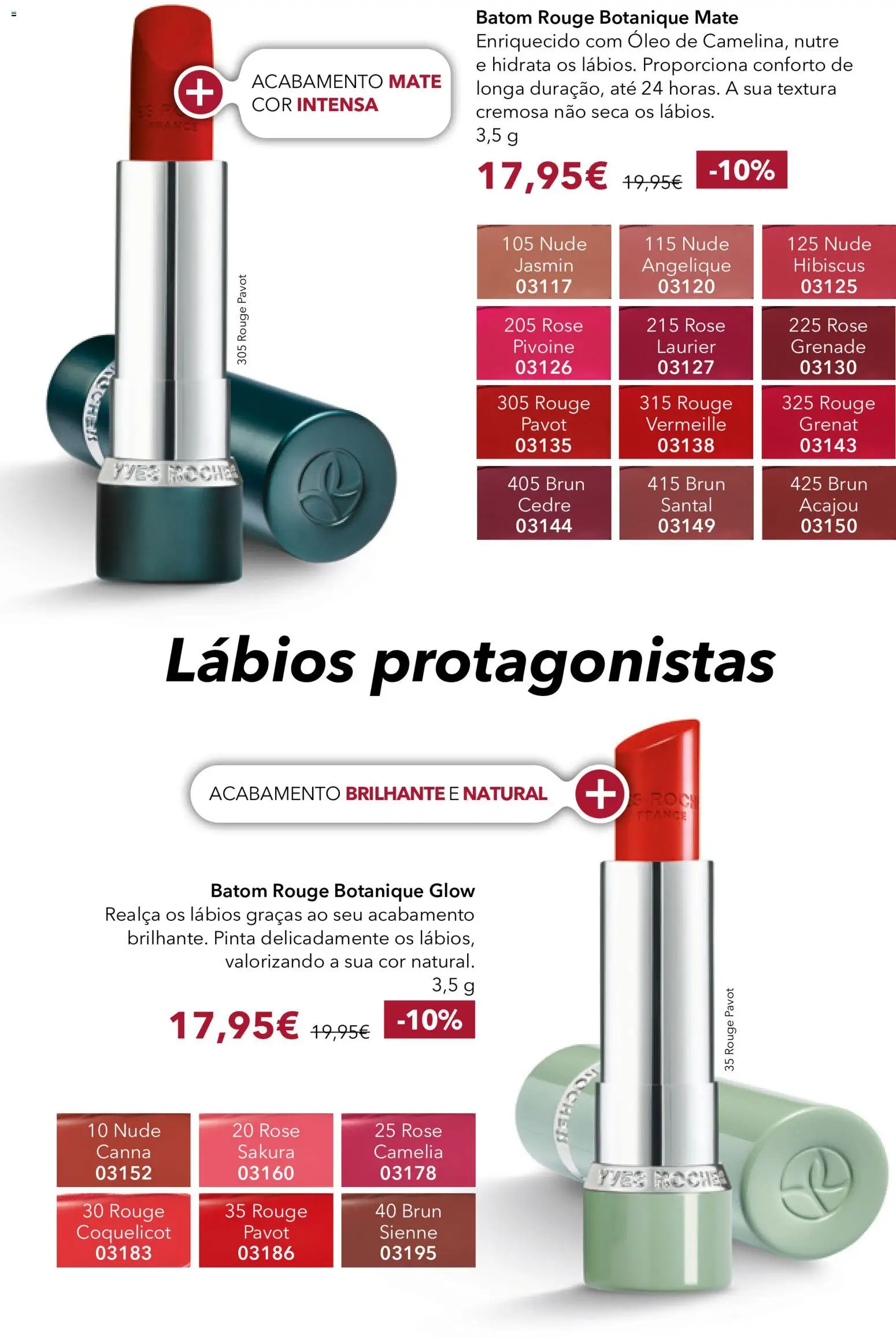 Yves Rocher Catálogo 12 │ válido de 24/09/2026 | Página: 36 | Produtos: Batom, Óleo