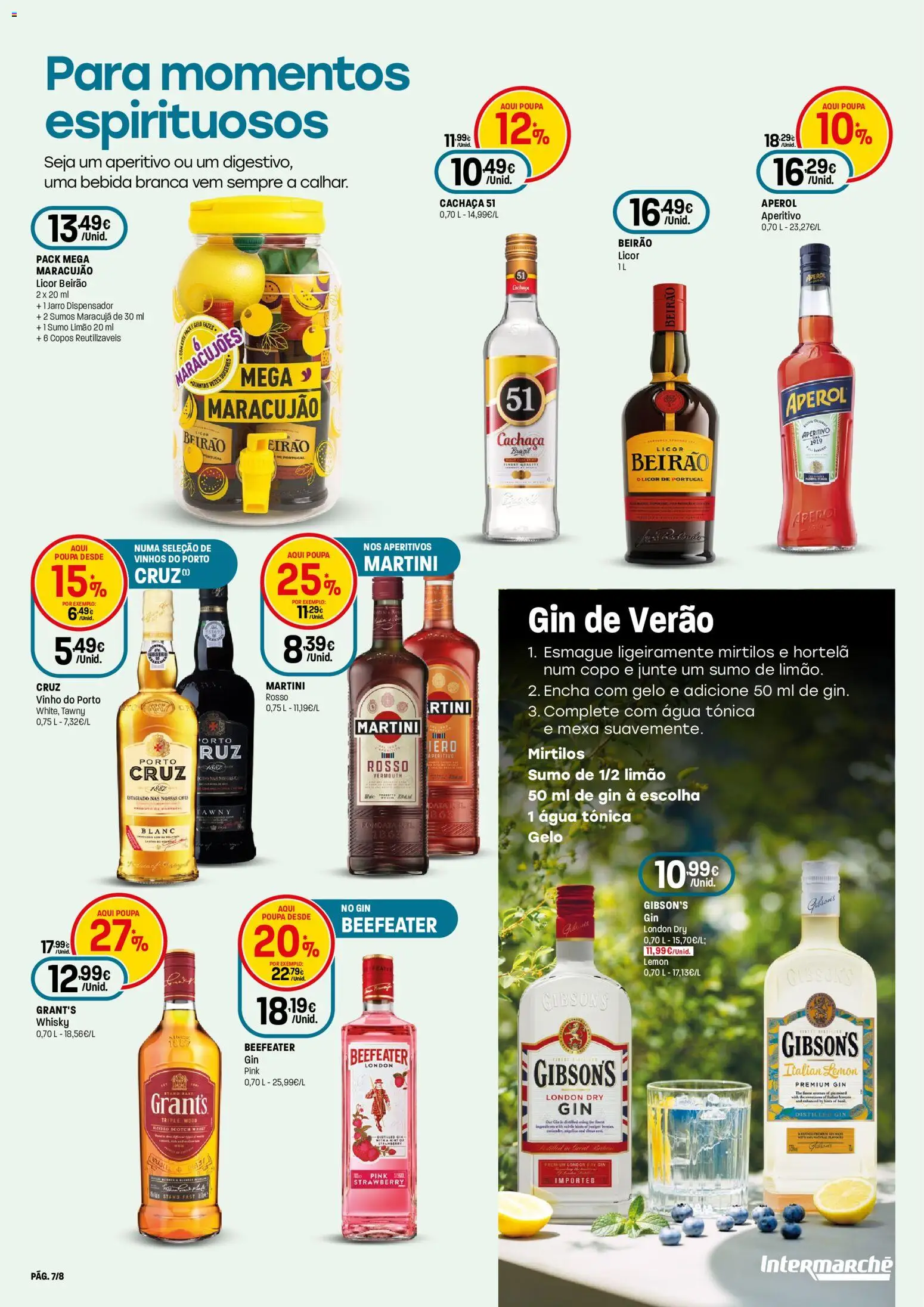 Intermarché - Especial Vinhos e Marisco Contact │ válido de 13/08/2026 | Página: 7 | Produtos: Vinho do Porto, Hortelã, Cachaça, Gelo