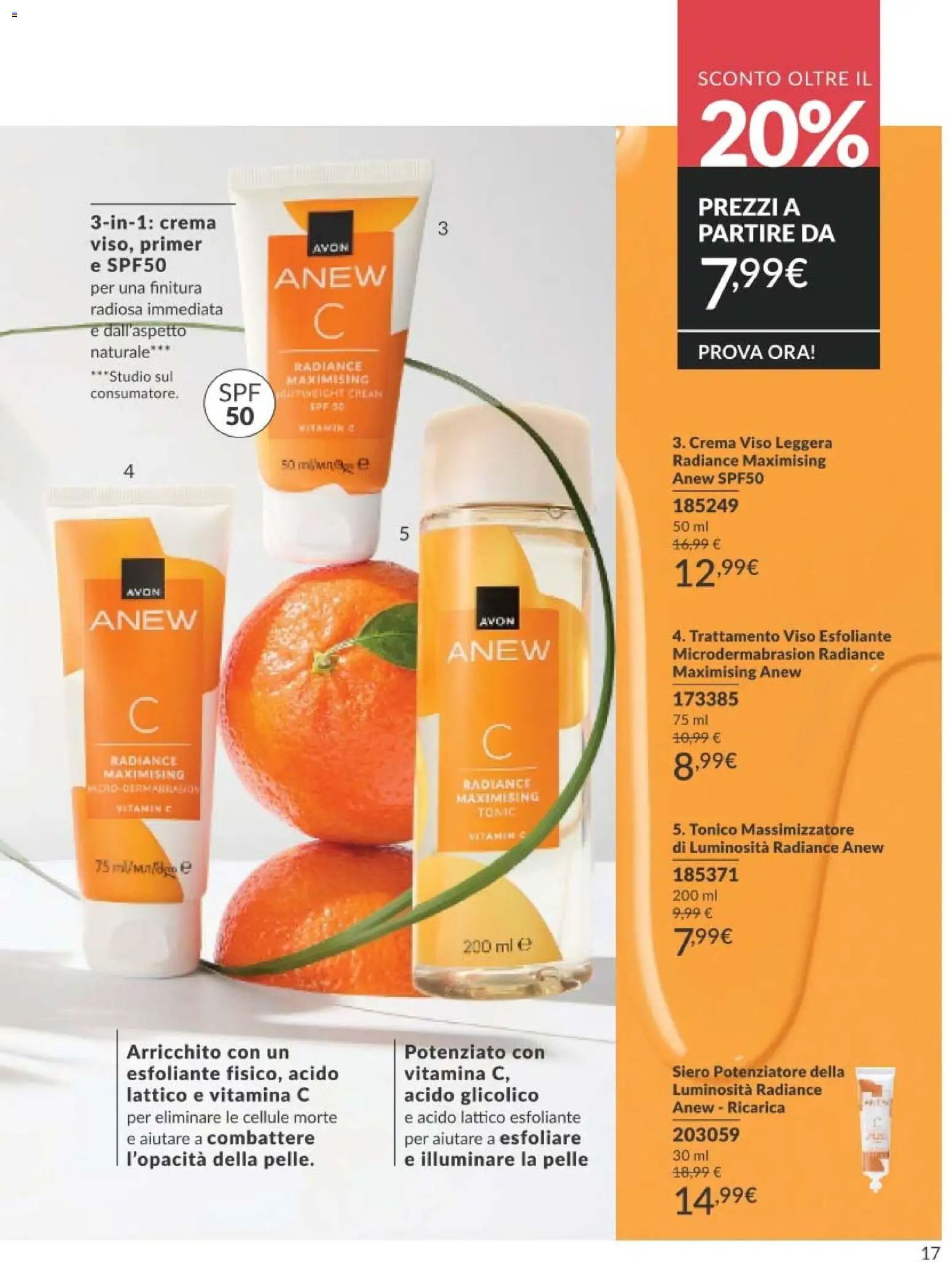 Volantino Avon del 01.05.2026 | Pagina: 17 | Prodotti: Crema, Crema viso