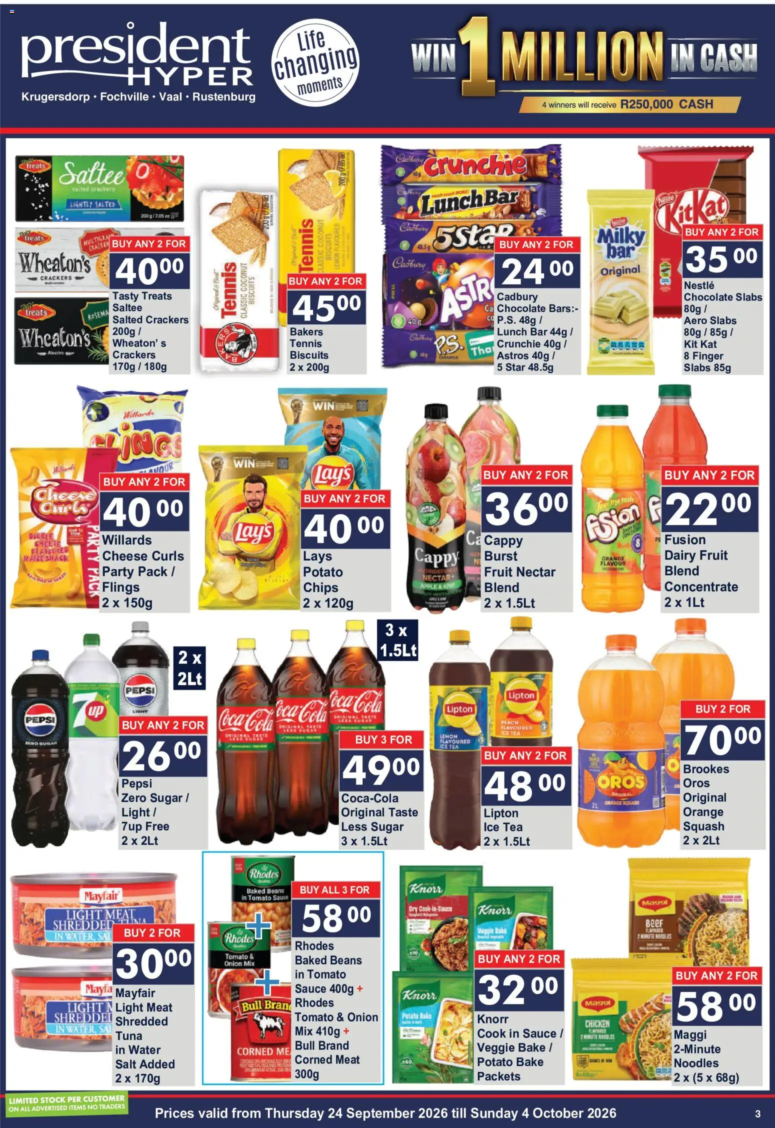 New President Hyper catalogue – valid from 24/09/2026 | Page: 3 | Products: Press, Chocolate, Tea, Water