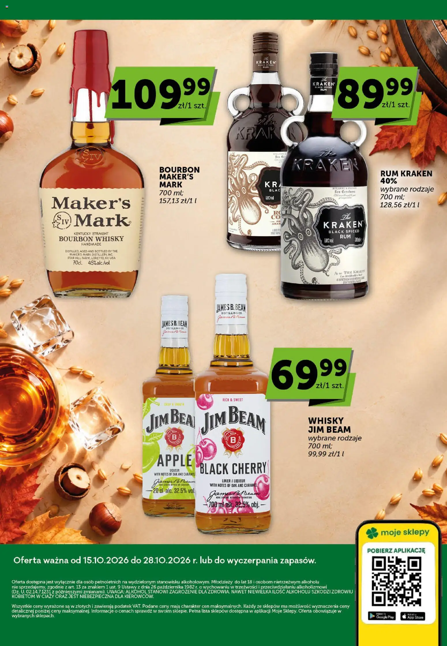 Euro Sklep gazetka - Oferta alkoholowa od 15.10.2026 | Strona: 7 | Produkty: Bourbon, Rum Kraken, Alkohol, Whisky