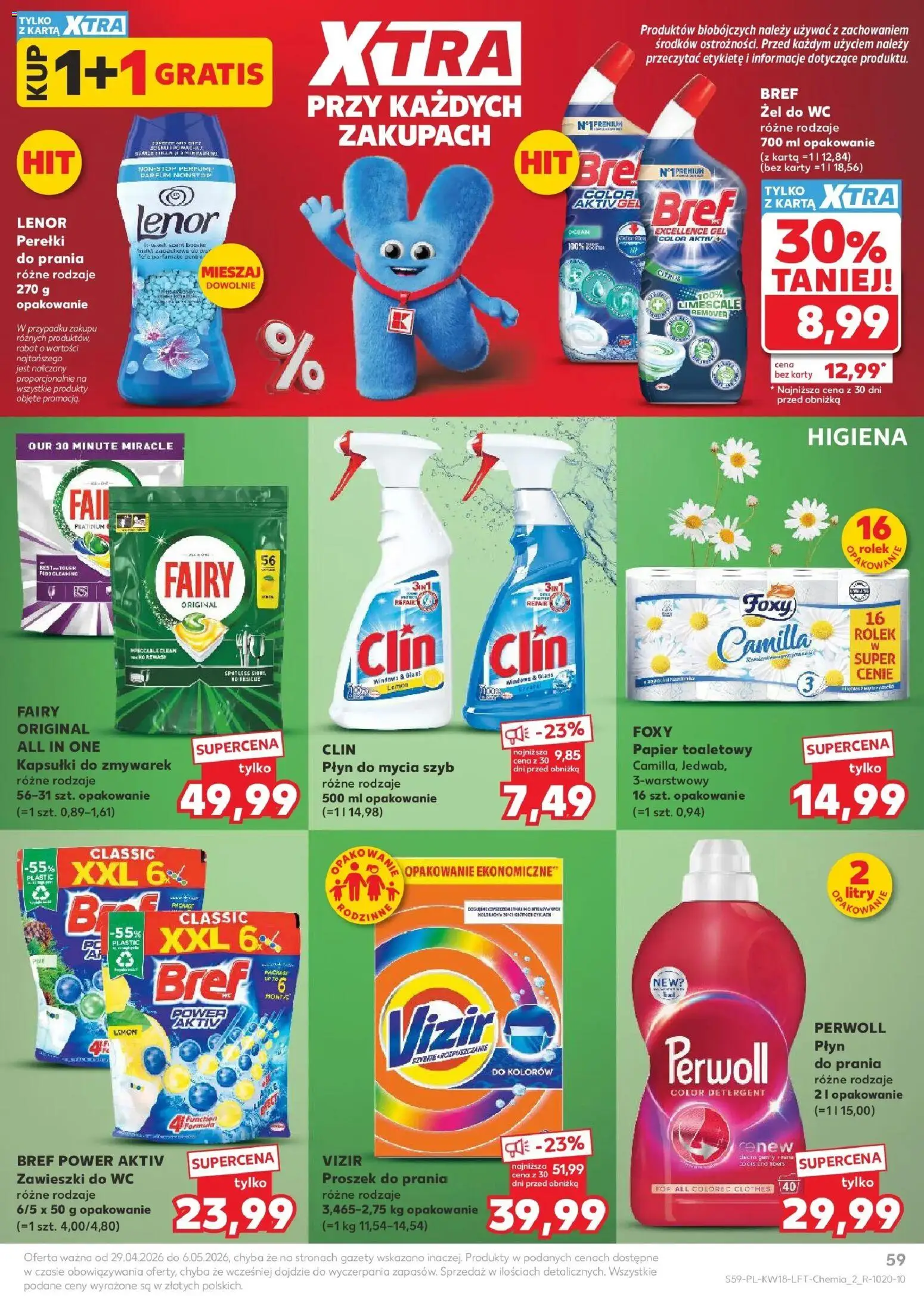 Kaufland - Kaufland Gazetka Tygodnia ważna do 06.05 od 28.04.2026 | Strona: 59 | Produkty: Papier toaletowy, Fairy, Proszek do prania, Detergent