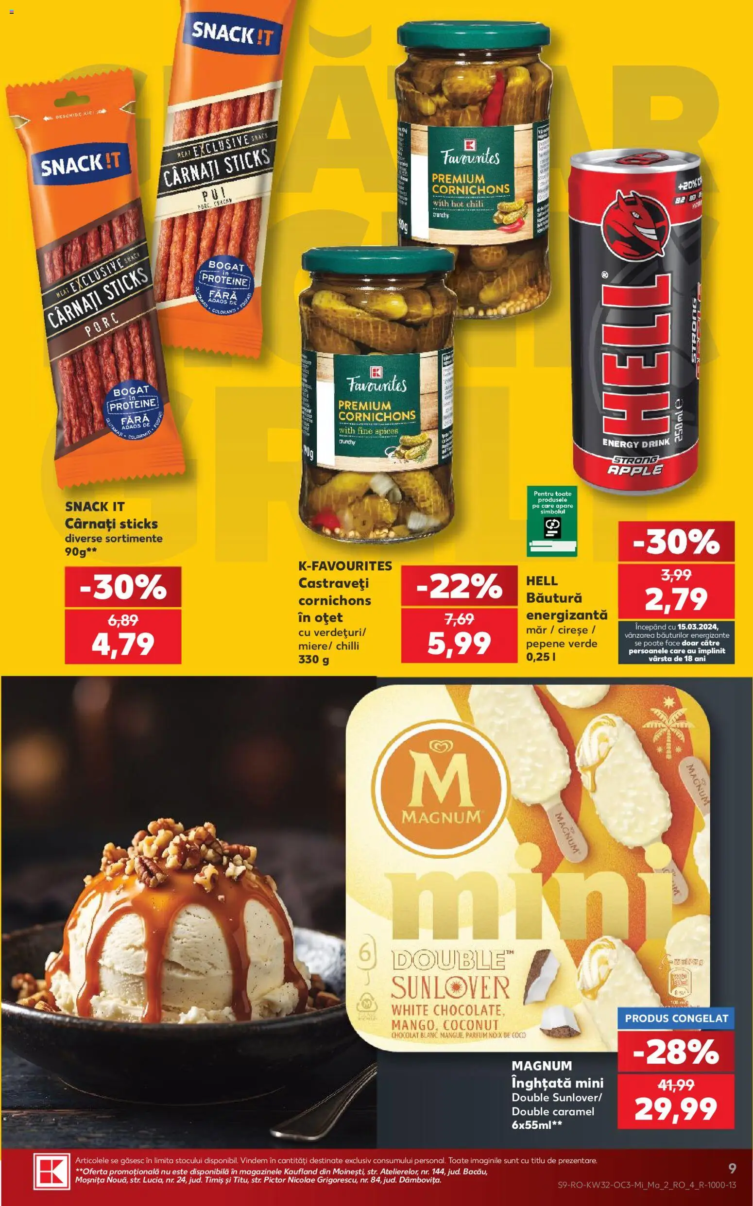 Noul catalog Kaufland – valabil de la 05.08.2026 | Pagină: 9 | Produse: Pepene Verde, Masaüstü kılıfı, Cireșe, Castraveți